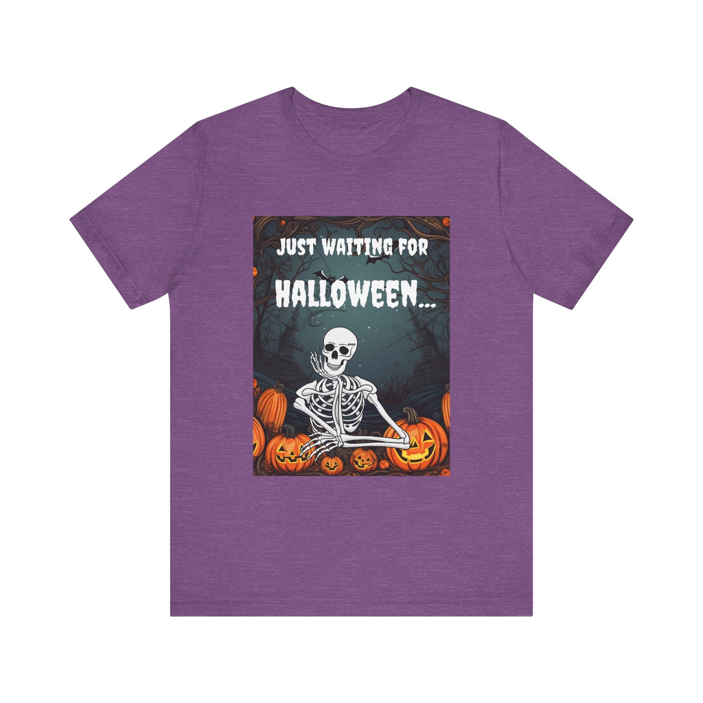 Just Waiting For Halloween Funny Unisex Jersey Short Sleeve Tee