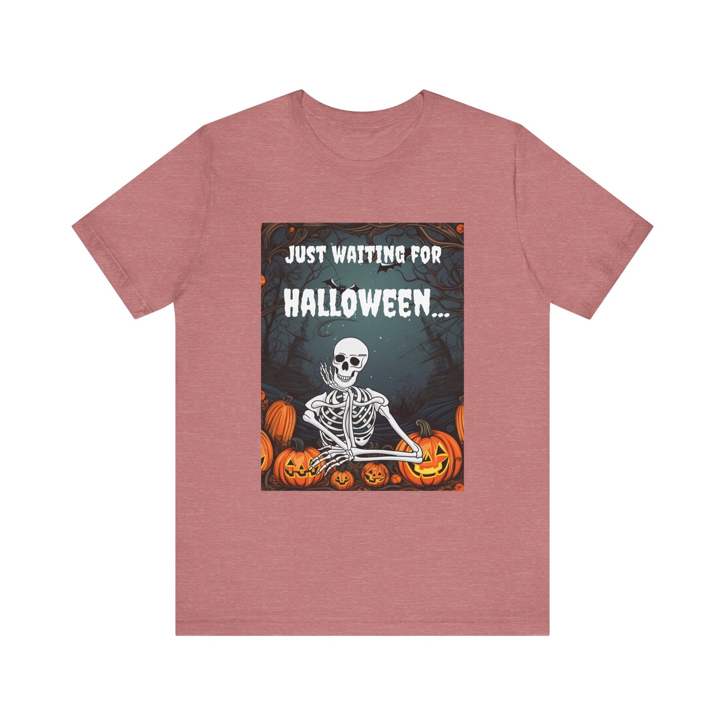 Just Waiting For Halloween Funny Unisex Jersey Short Sleeve Tee