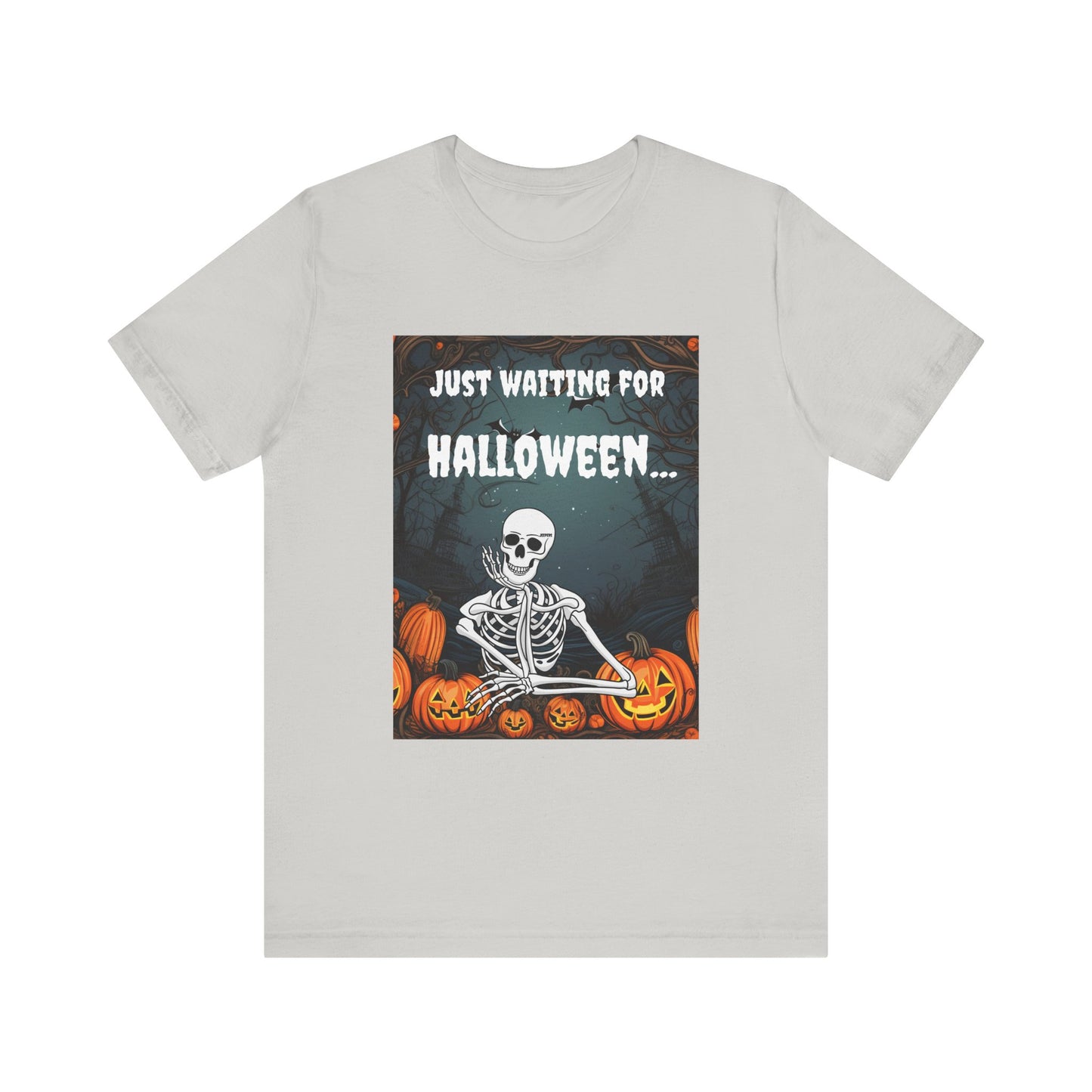 Just Waiting For Halloween Funny Unisex Jersey Short Sleeve Tee