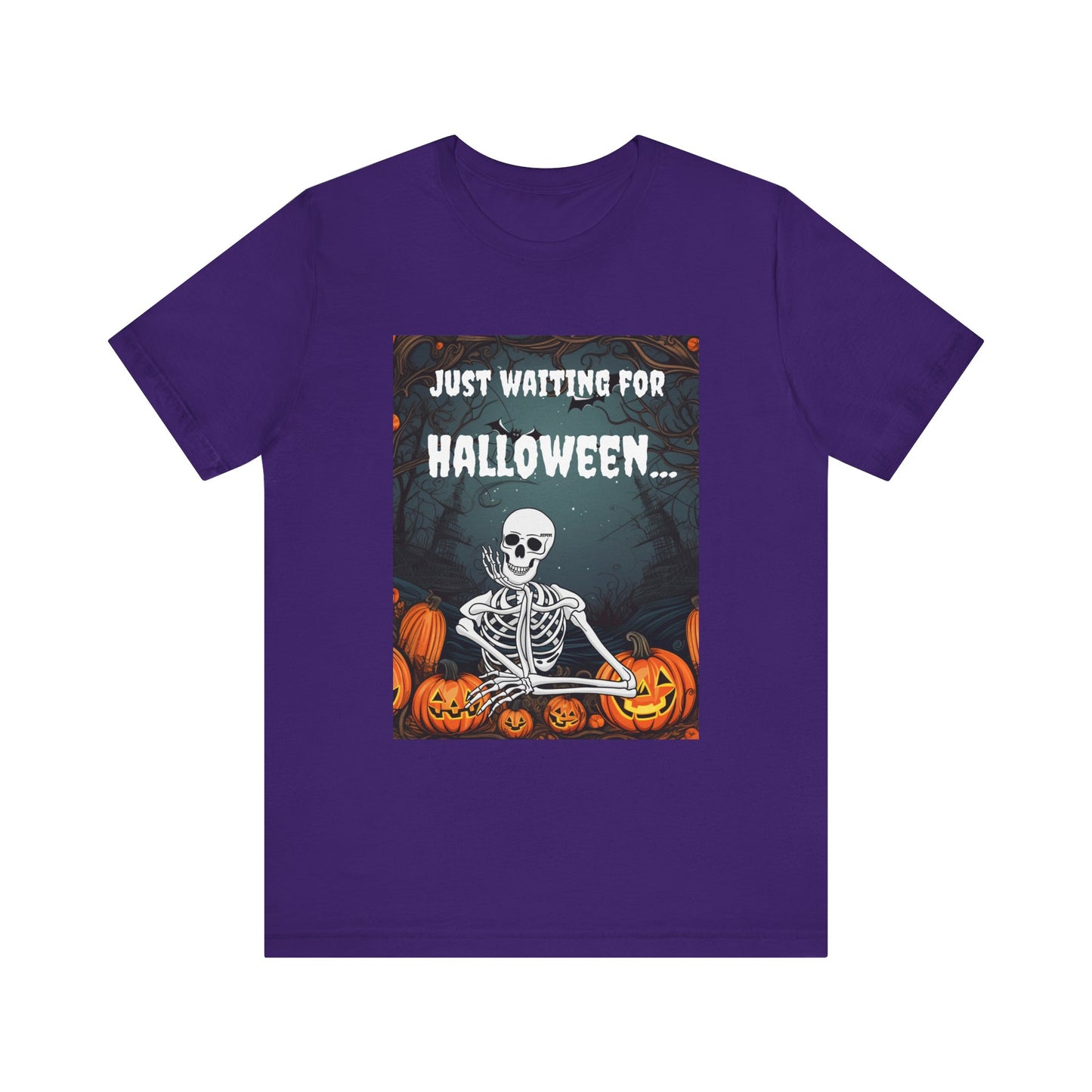 Just Waiting For Halloween Funny Unisex Jersey Short Sleeve Tee