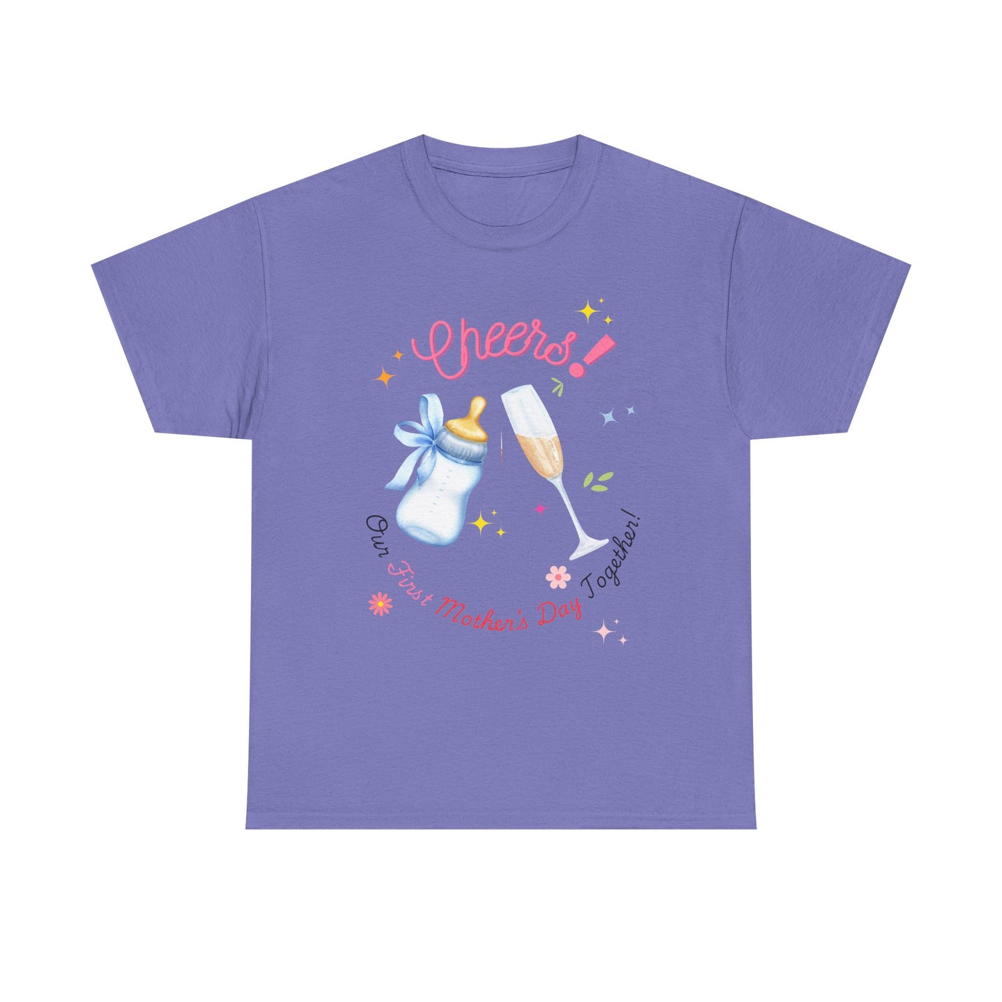 Cheers! First Mother's Day Tee, MothersDay,MothersDayGifts,HappyMothersDay,MomLife,NewMom,FirstMothersDay,NewMomLife,FirstTimeMom,ProudNewMom,FirstMothersDayGift,MomBoss,Mamahood,BlessedMom,MommyAndMe,MomStrong