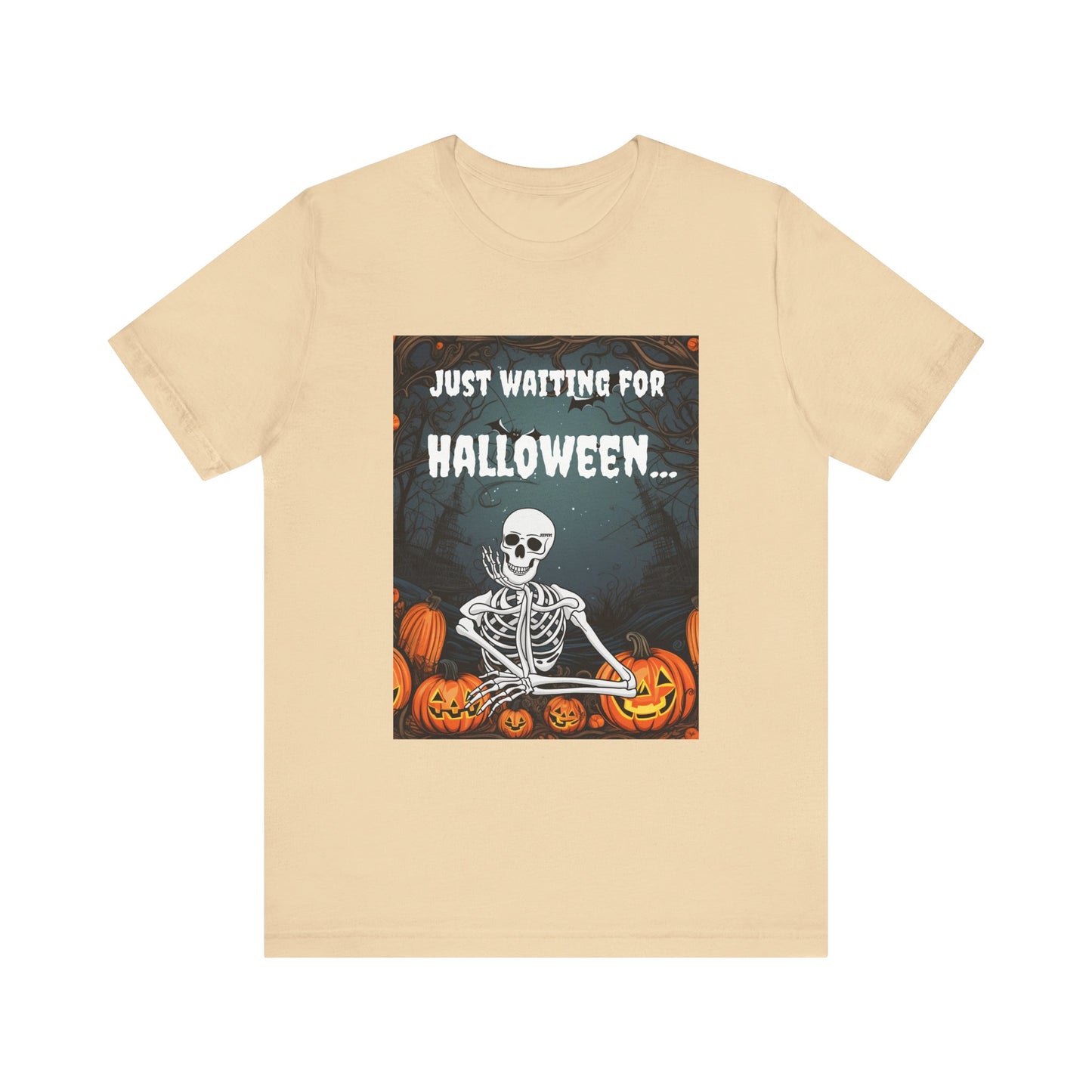 Just Waiting For Halloween Funny Unisex Jersey Short Sleeve Tee