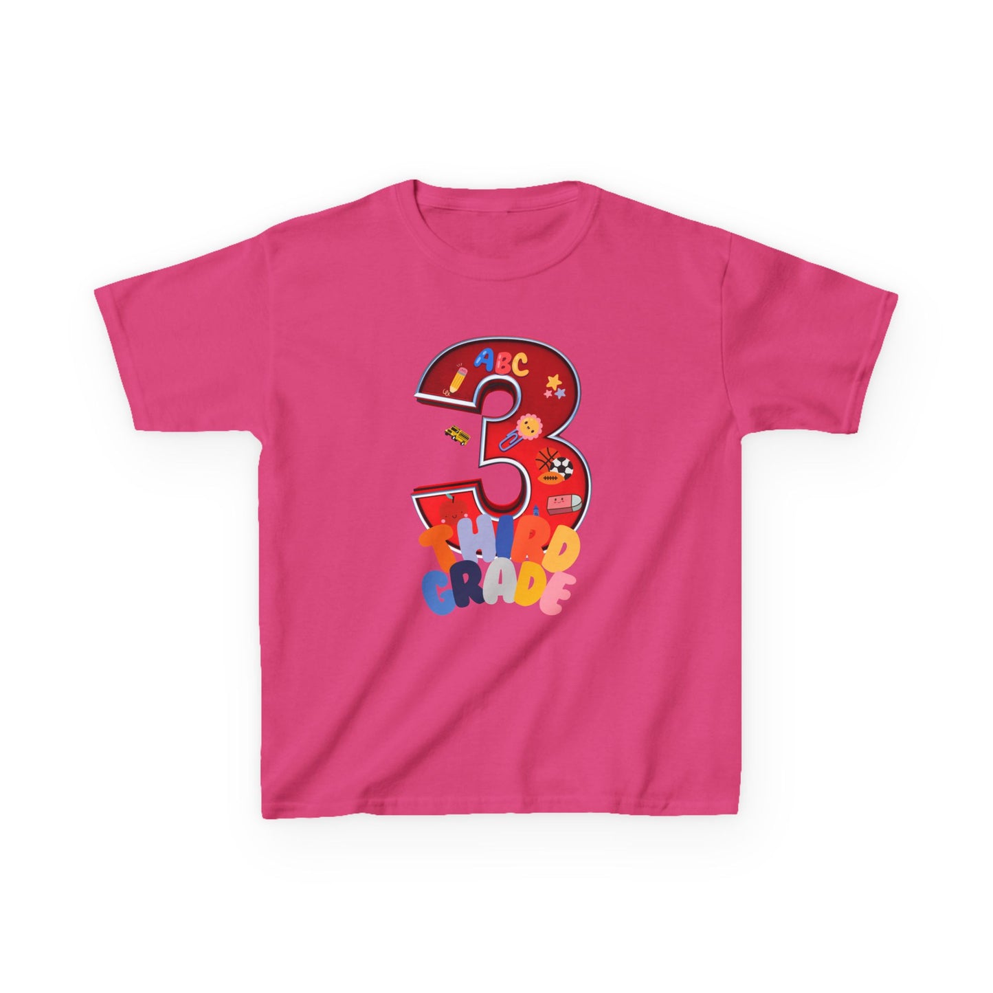 3rd Grade Heavy Cotton™ Tee,ThirdGrade,3rdGradeLife,BackToSchool,KidsSchoolShirts,ElementarySchool,ProudThirdGrader,ThirdGradeRocks,KidsFashion,HeavyCottonTee,DurableKidsClothes