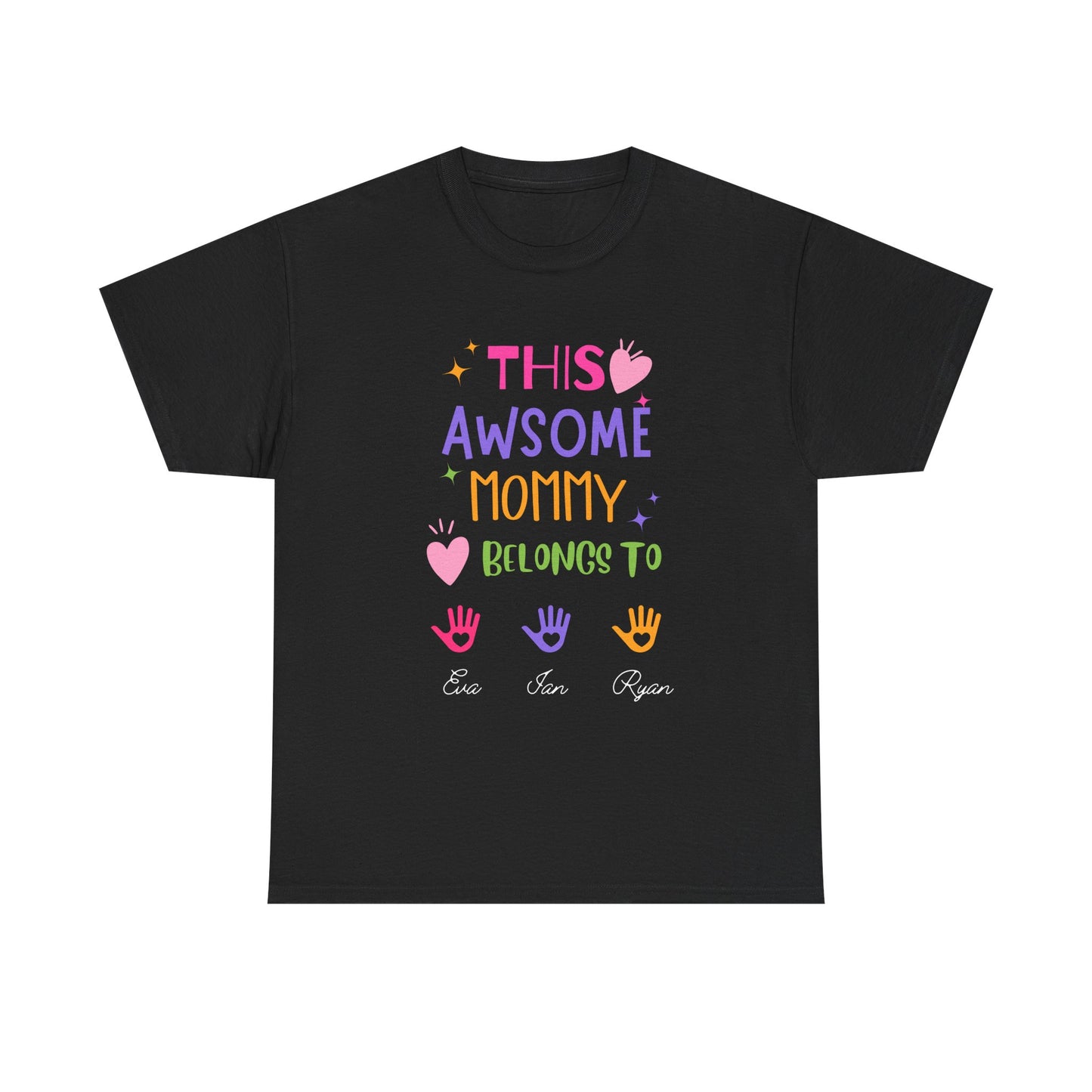 Family Love - This Awesome Mommy Belongs To Tee,MomLife,MomGifts,CustomizableTshirts,PersonalizedGifts,FamilyShirts,CuteMomShirts,MothersDayTshirtIdeas,UniqueMothersDayGifts,PersonalizedMothersDayGifts,GiftsForMom,MothersDayTshirt