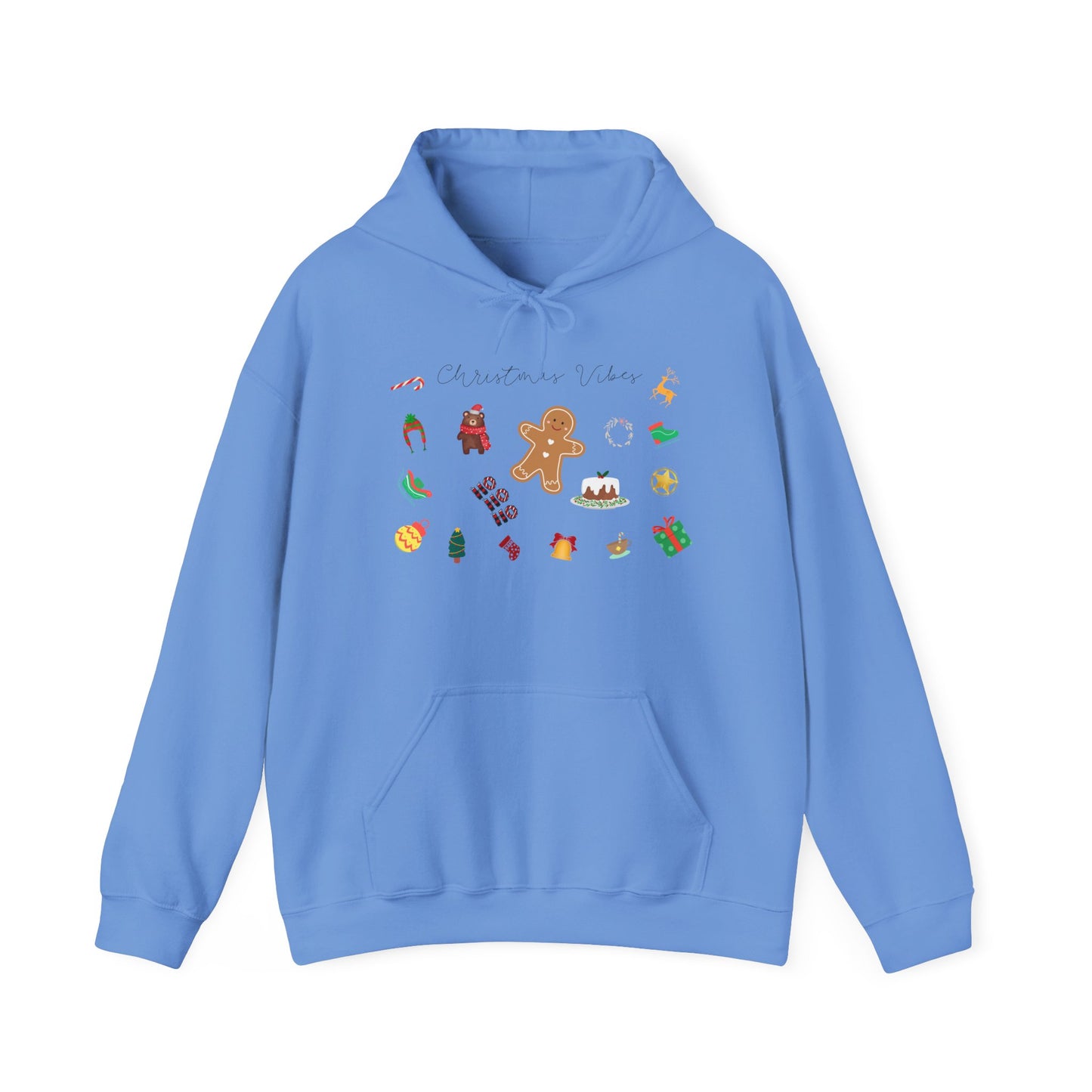 Christmas Vibes Sweatshirt, Merry Christmas, Christmas RETRO Outfit Hooded Sweatshirt