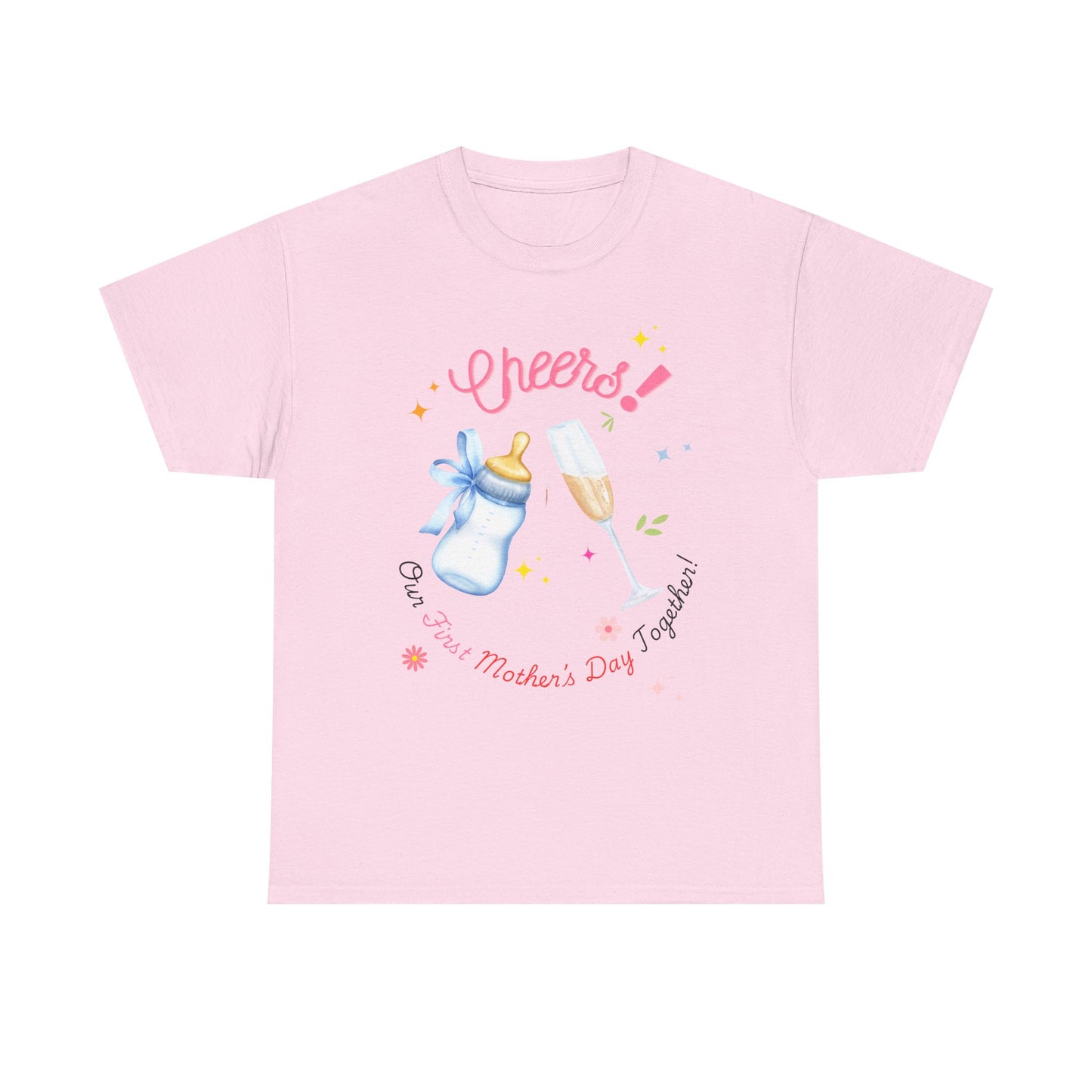 Cheers! First Mother's Day Tee, MothersDay,MothersDayGifts,HappyMothersDay,MomLife,NewMom,FirstMothersDay,NewMomLife,FirstTimeMom,ProudNewMom,FirstMothersDayGift,MomBoss,Mamahood,BlessedMom,MommyAndMe,MomStrong