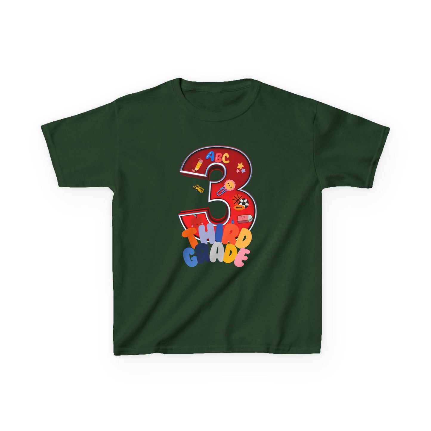 3rd Grade Heavy Cotton™ Tee,ThirdGrade,3rdGradeLife,BackToSchool,KidsSchoolShirts,ElementarySchool,ProudThirdGrader,ThirdGradeRocks,KidsFashion,HeavyCottonTee,DurableKidsClothes