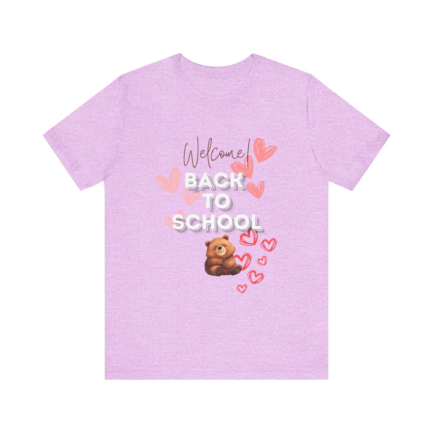 Welcome Back To School Girl Jersey Short Sleeve Tee