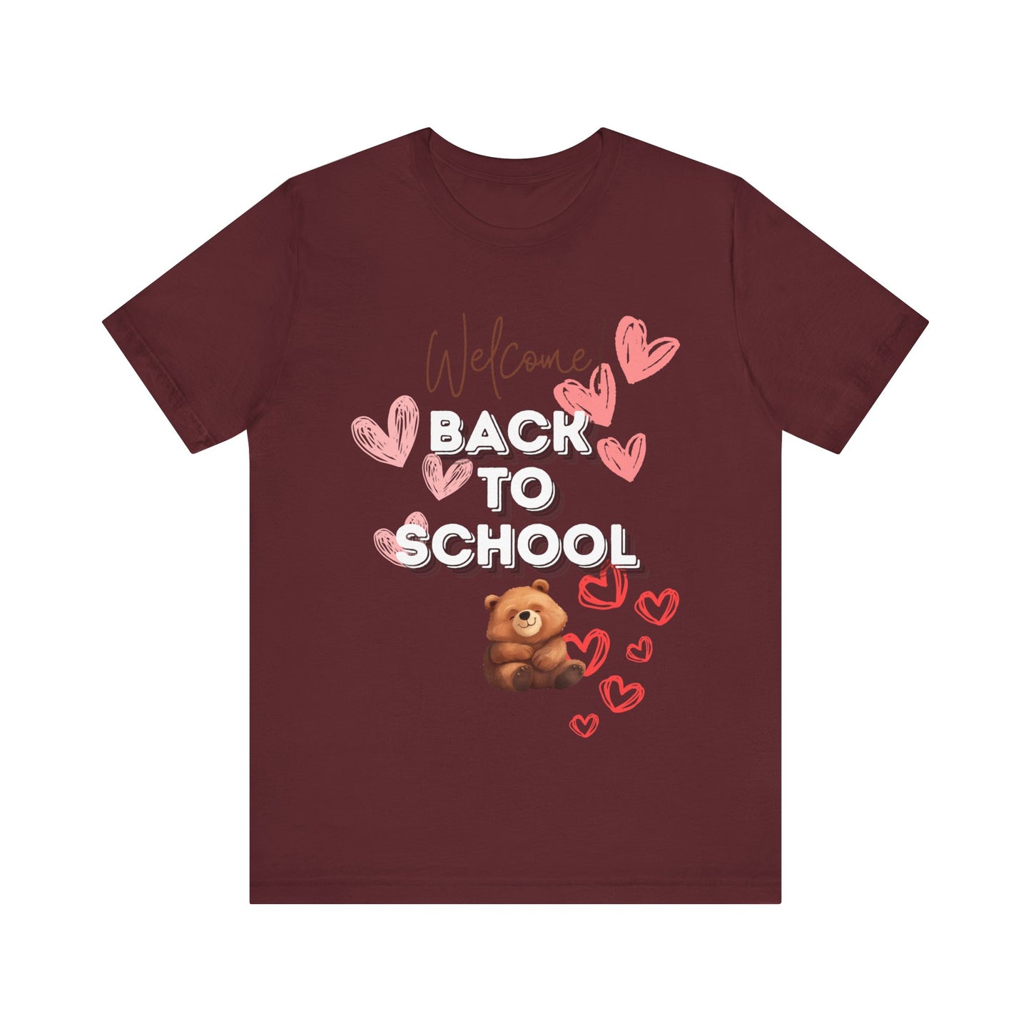 Welcome Back To School Girl Jersey Short Sleeve Tee