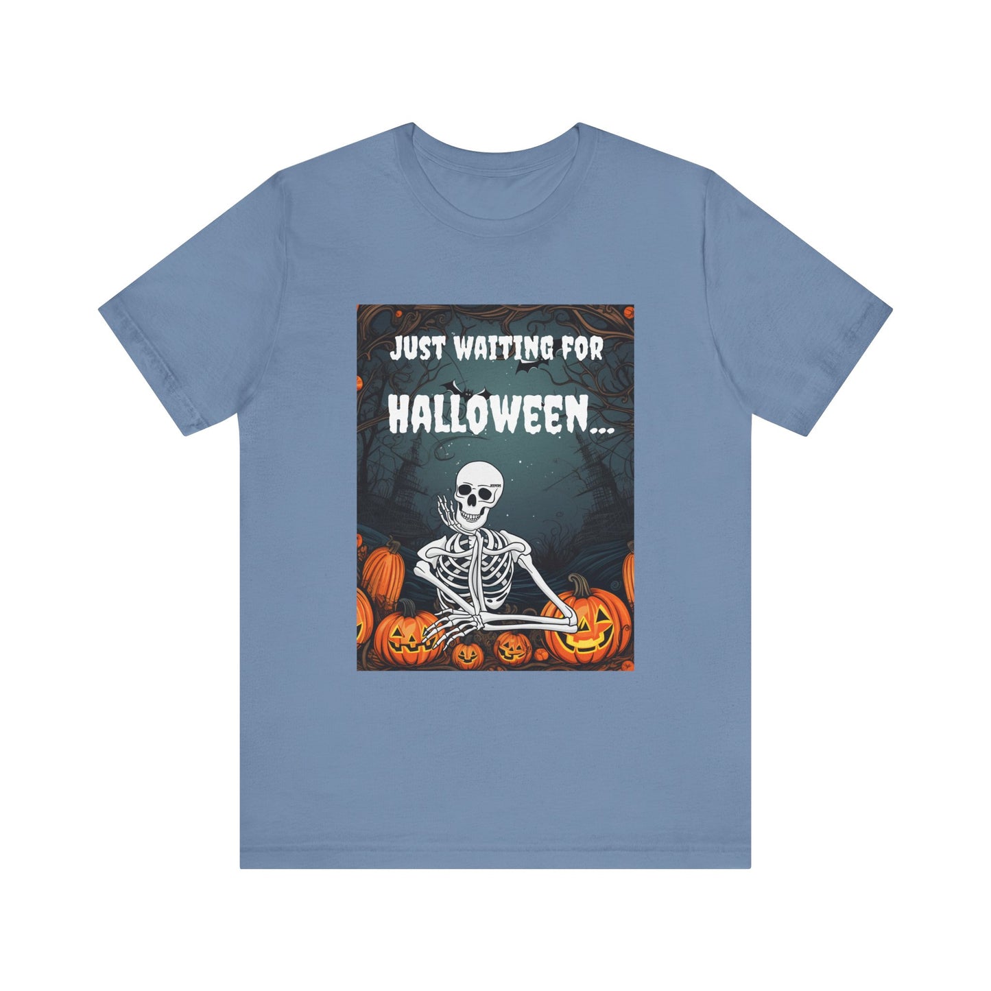 Just Waiting For Halloween Funny Unisex Jersey Short Sleeve Tee