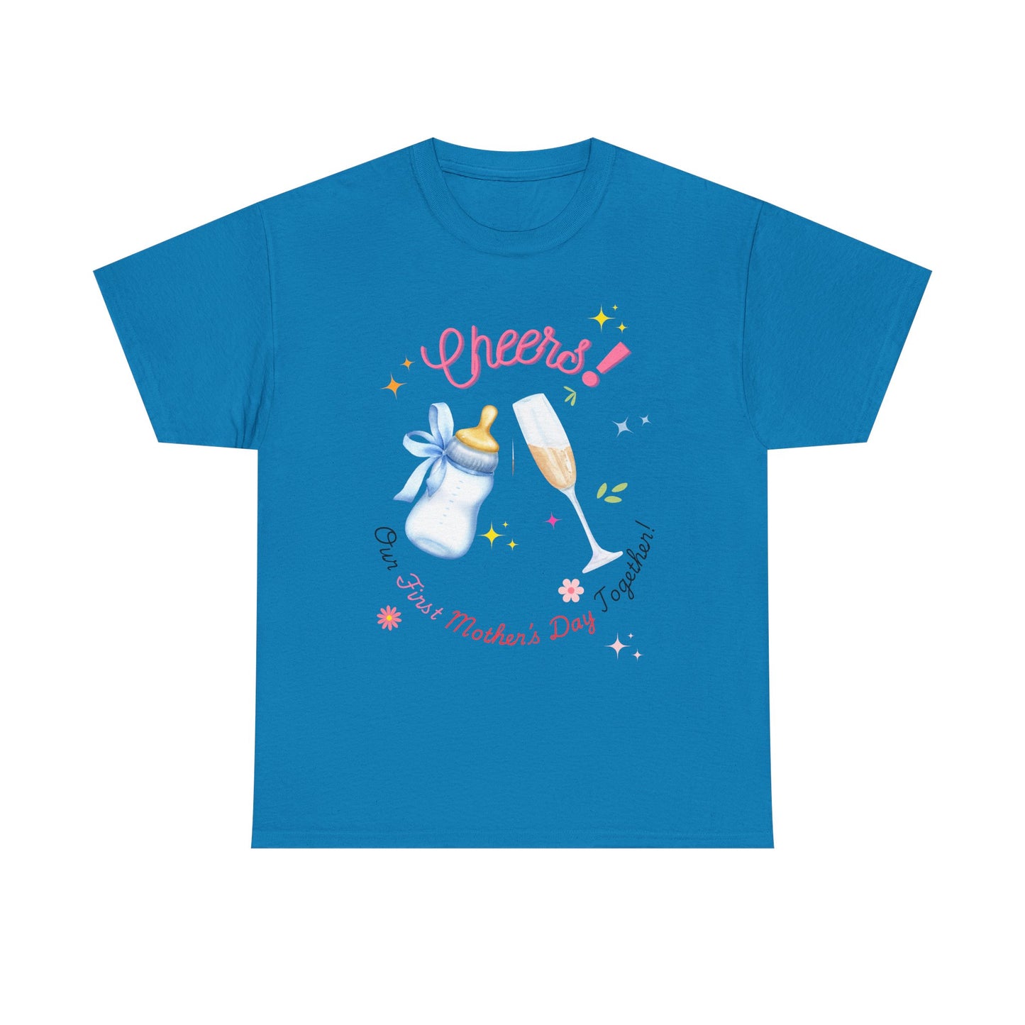 Cheers! First Mother's Day Tee, MothersDay,MothersDayGifts,HappyMothersDay,MomLife,NewMom,FirstMothersDay,NewMomLife,FirstTimeMom,ProudNewMom,FirstMothersDayGift,MomBoss,Mamahood,BlessedMom,MommyAndMe,MomStrong