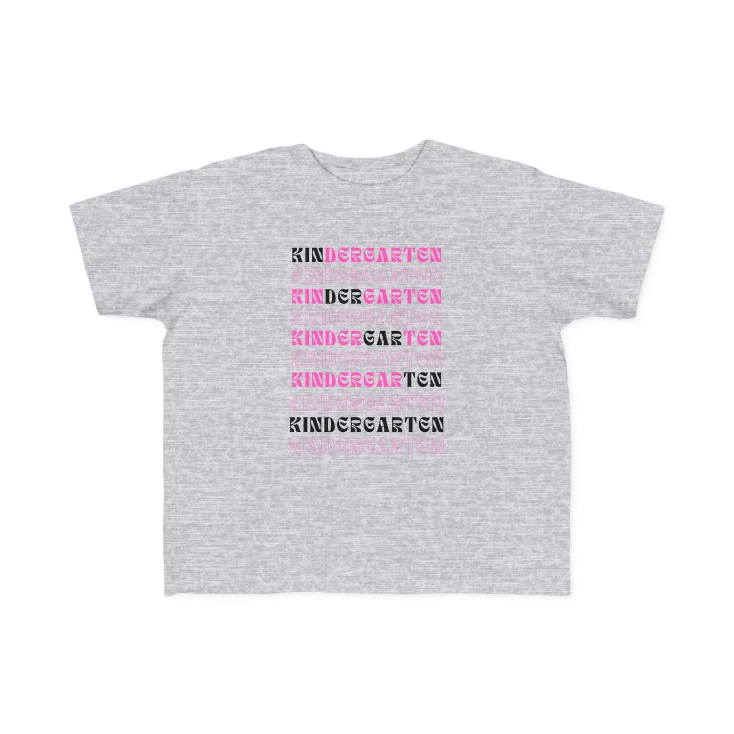 Kin-der-gar-ten Girl Toddler Fine Jersey Tee, Kindergarten Girl" Tee - A Tiny Titan in the Making, Kindergarten,KindergartenGirl,KidsShirts,BackToSchool,ToddlerFashion,KindergartenReady,FirstDayOfSchool,ProudKindergartenMom,CuteKidsClothes,