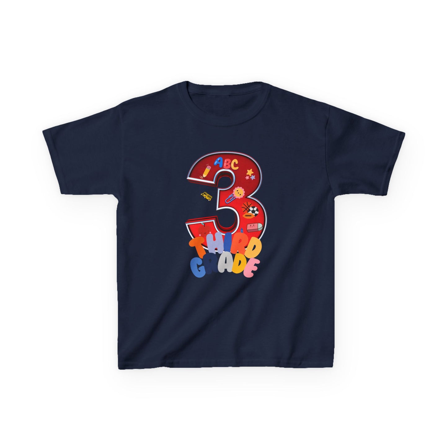3rd Grade Heavy Cotton™ Tee,ThirdGrade,3rdGradeLife,BackToSchool,KidsSchoolShirts,ElementarySchool,ProudThirdGrader,ThirdGradeRocks,KidsFashion,HeavyCottonTee,DurableKidsClothes