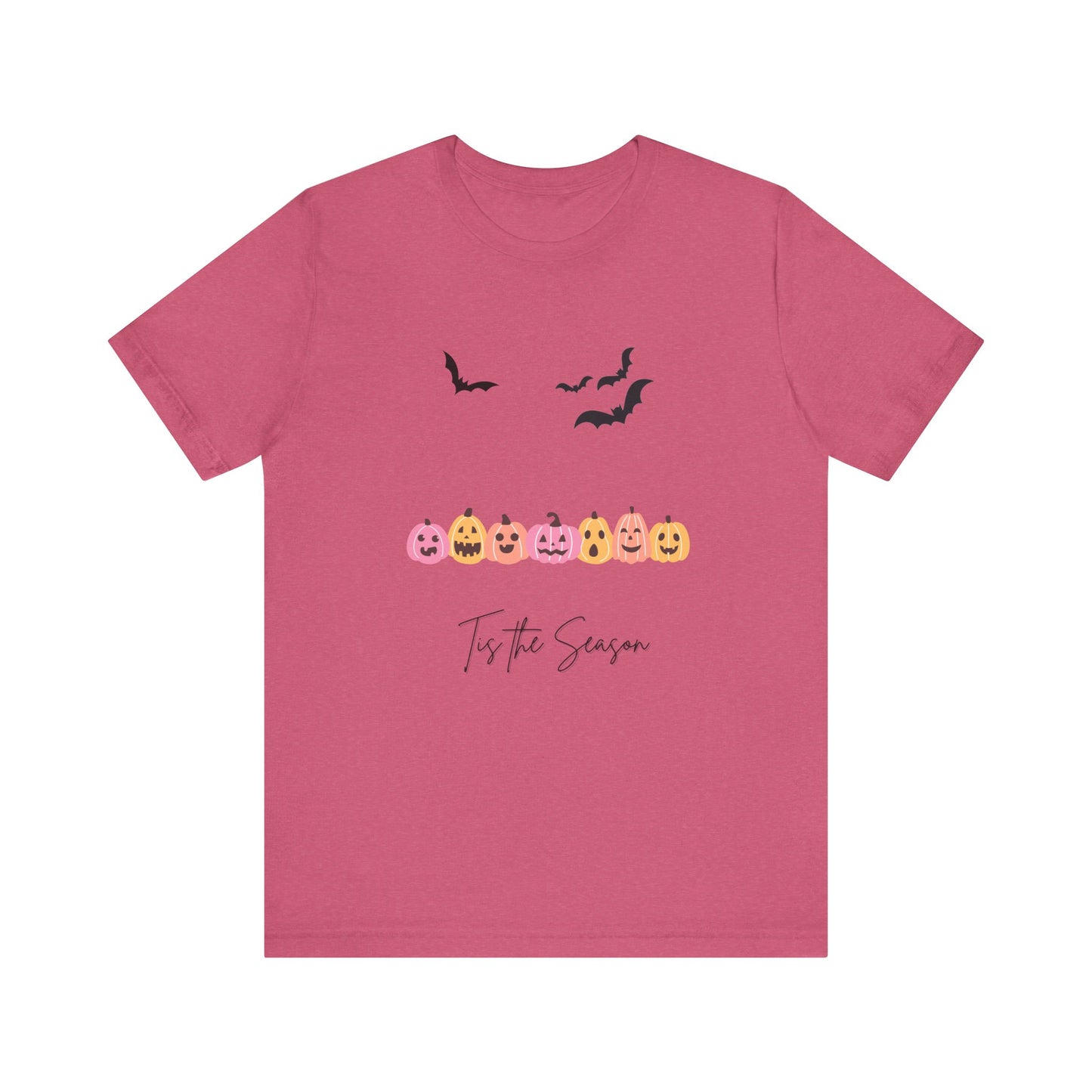 Tis The Season Halloween Pink Unisex Jersey Short Sleeve Tee