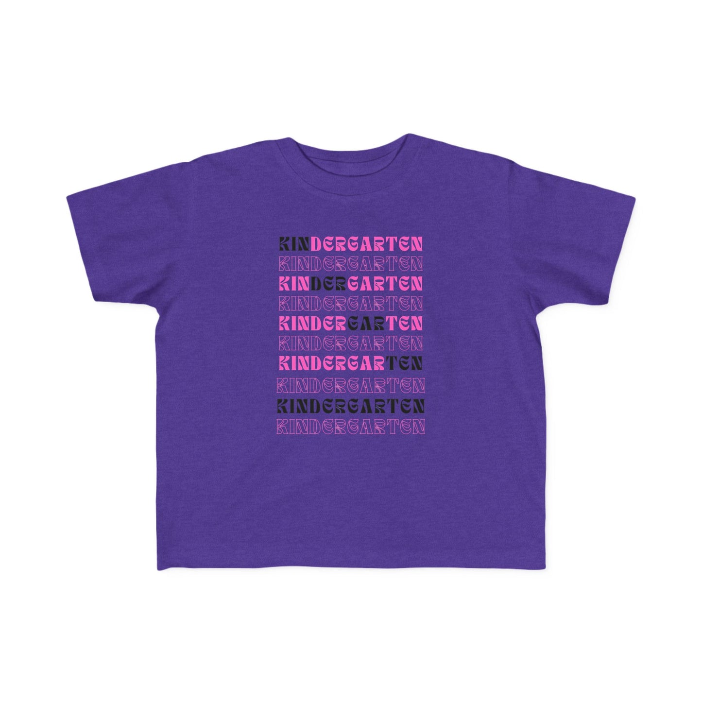 Kin-der-gar-ten Girl Toddler Fine Jersey Tee, Kindergarten Girl" Tee - A Tiny Titan in the Making, Kindergarten,KindergartenGirl,KidsShirts,BackToSchool,ToddlerFashion,KindergartenReady,FirstDayOfSchool,ProudKindergartenMom,CuteKidsClothes,