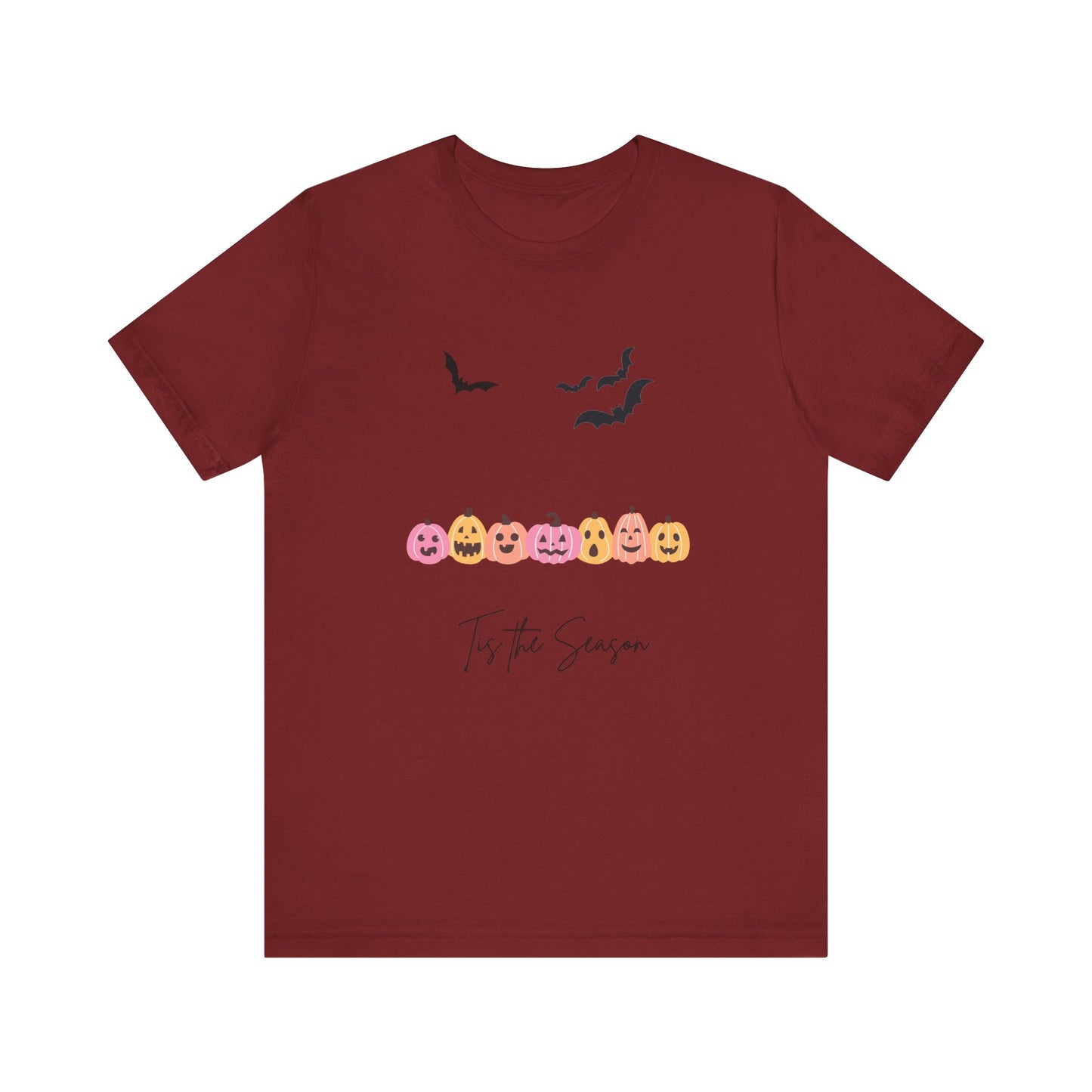 Tis The Season Halloween Pink Unisex Jersey Short Sleeve Tee