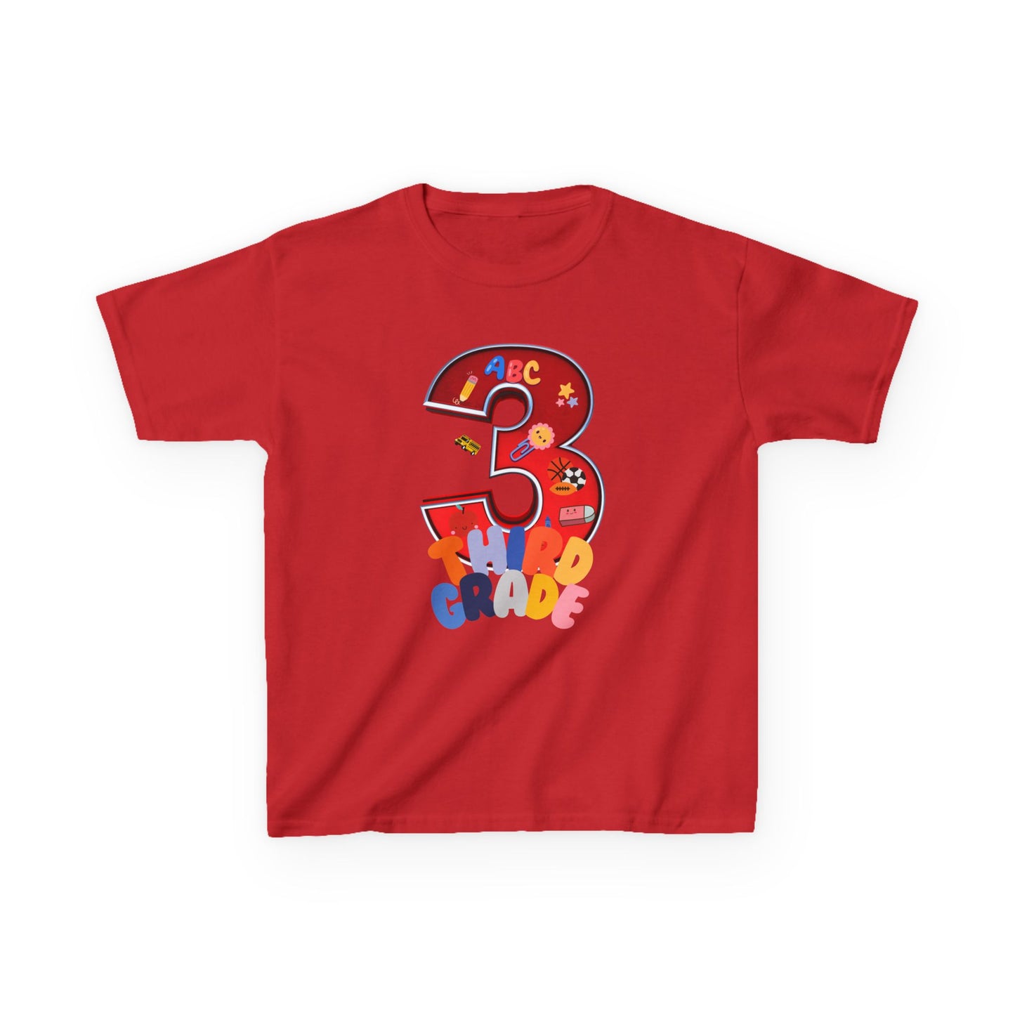 3rd Grade Heavy Cotton™ Tee,ThirdGrade,3rdGradeLife,BackToSchool,KidsSchoolShirts,ElementarySchool,ProudThirdGrader,ThirdGradeRocks,KidsFashion,HeavyCottonTee,DurableKidsClothes