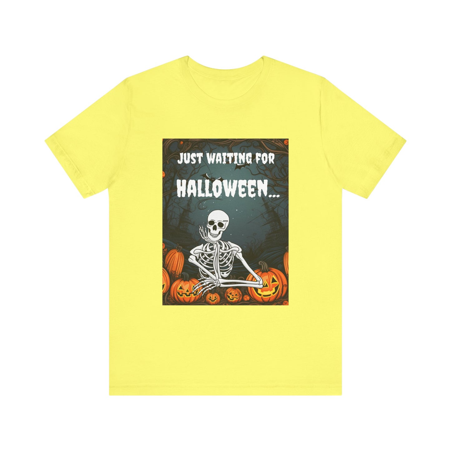Just Waiting For Halloween Funny Unisex Jersey Short Sleeve Tee