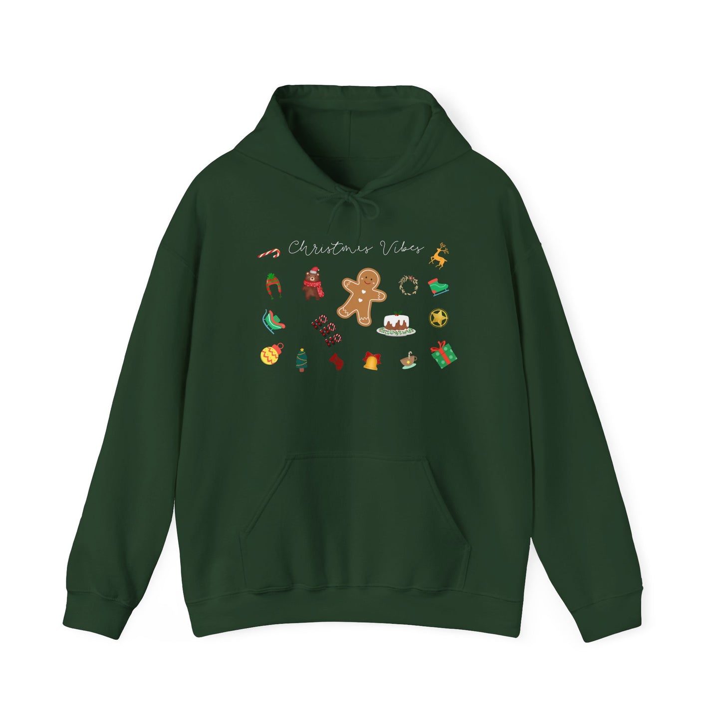 Christmas Vibes Sweatshirt, Merry Christmas, Christmas RETRO Outfit Hooded Sweatshirt