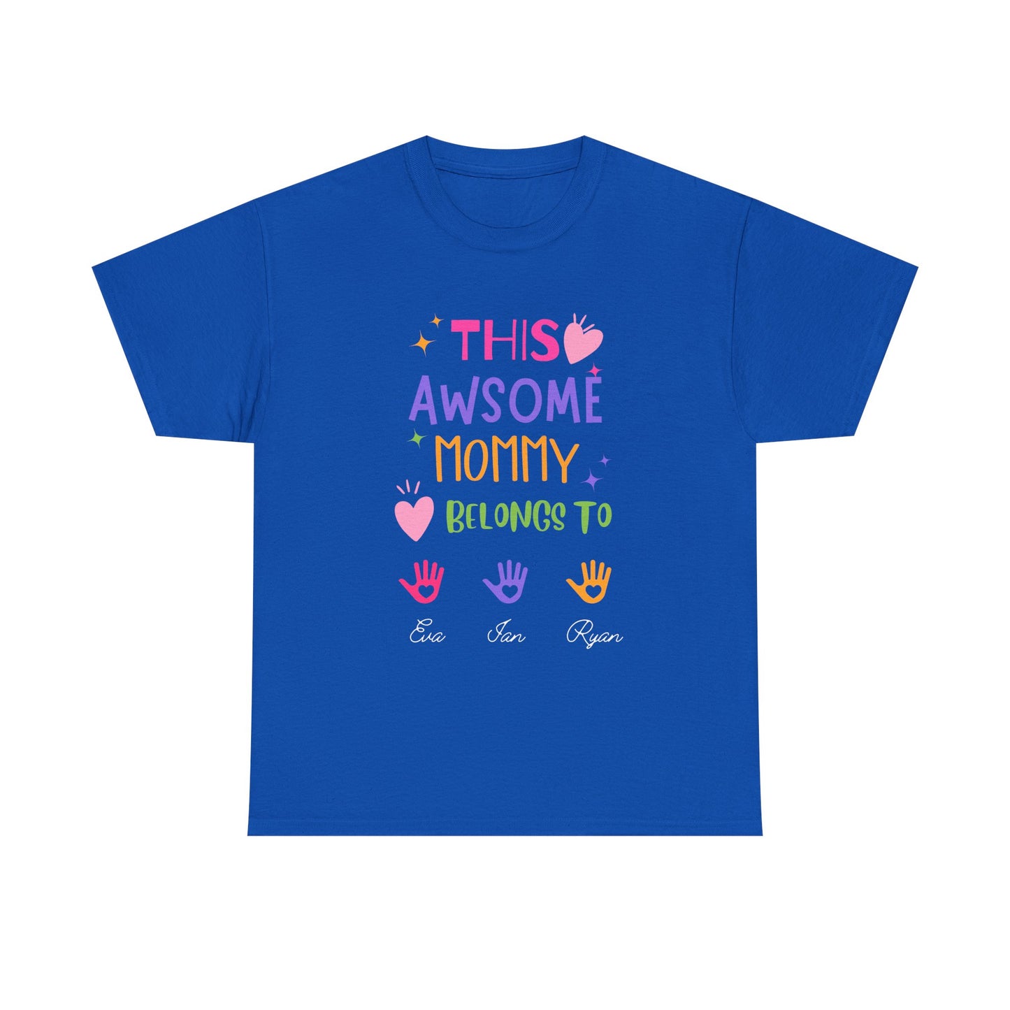 Family Love - This Awesome Mommy Belongs To Tee,MomLife,MomGifts,CustomizableTshirts,PersonalizedGifts,FamilyShirts,CuteMomShirts,MothersDayTshirtIdeas,UniqueMothersDayGifts,PersonalizedMothersDayGifts,GiftsForMom,MothersDayTshirt