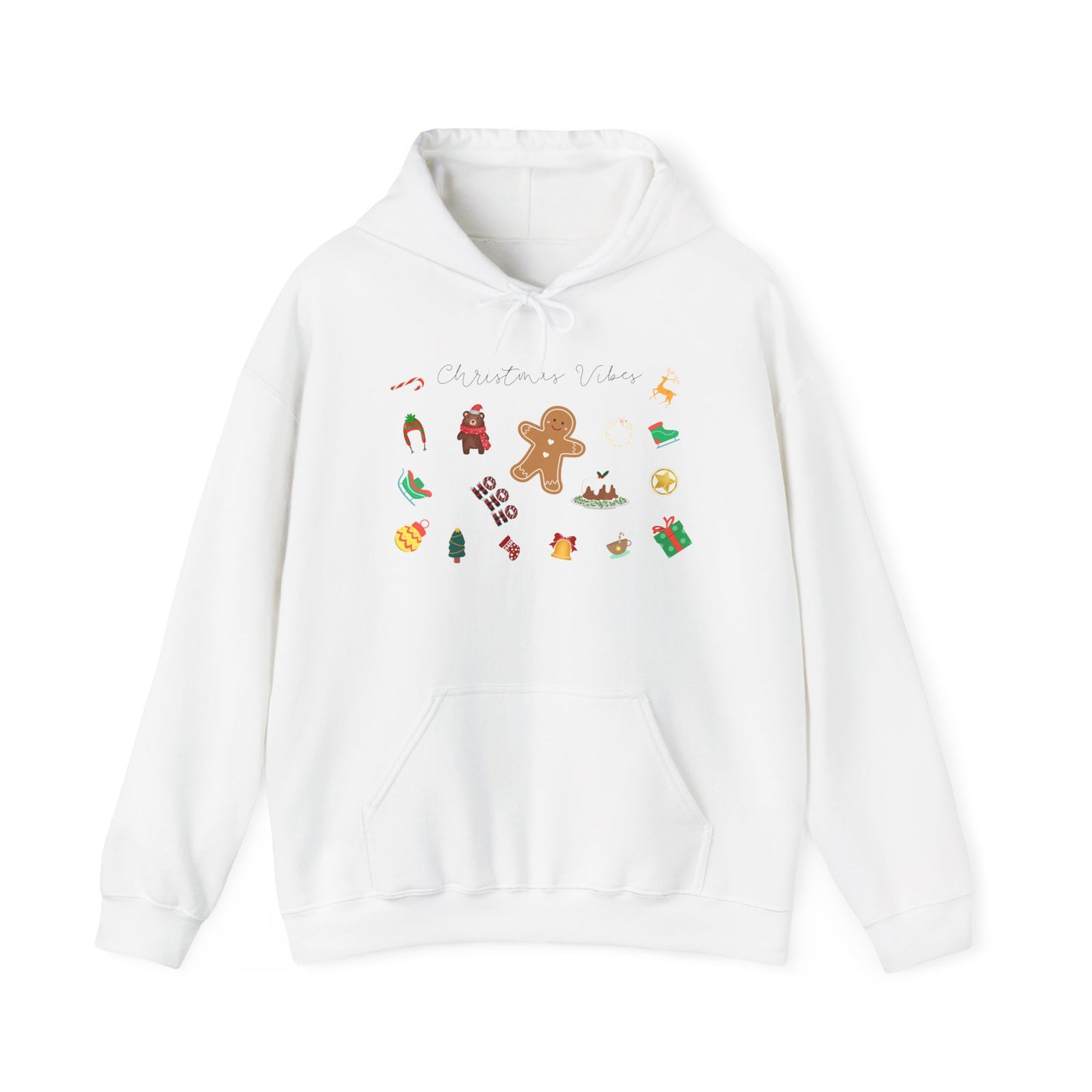 Christmas Vibes Sweatshirt, Merry Christmas, Christmas RETRO Outfit Hooded Sweatshirt