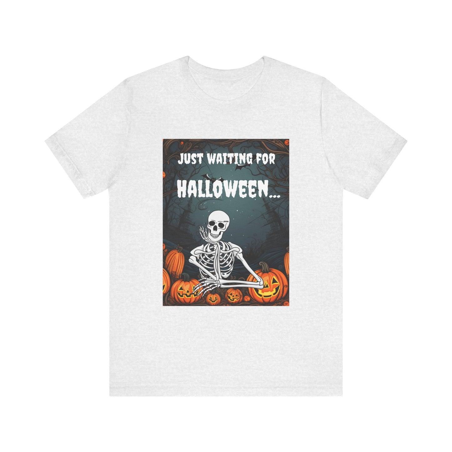 Just Waiting For Halloween Funny Unisex Jersey Short Sleeve Tee