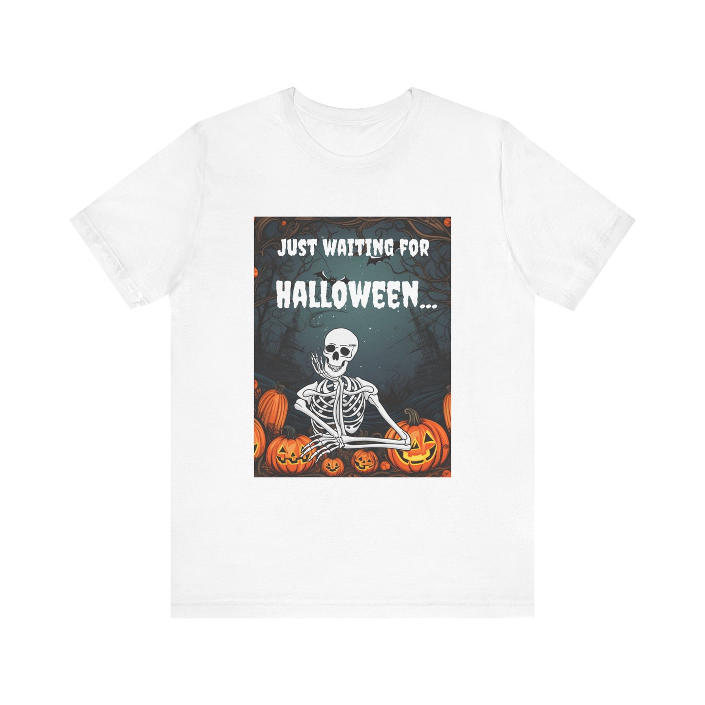 Just Waiting For Halloween Funny Unisex Jersey Short Sleeve Tee