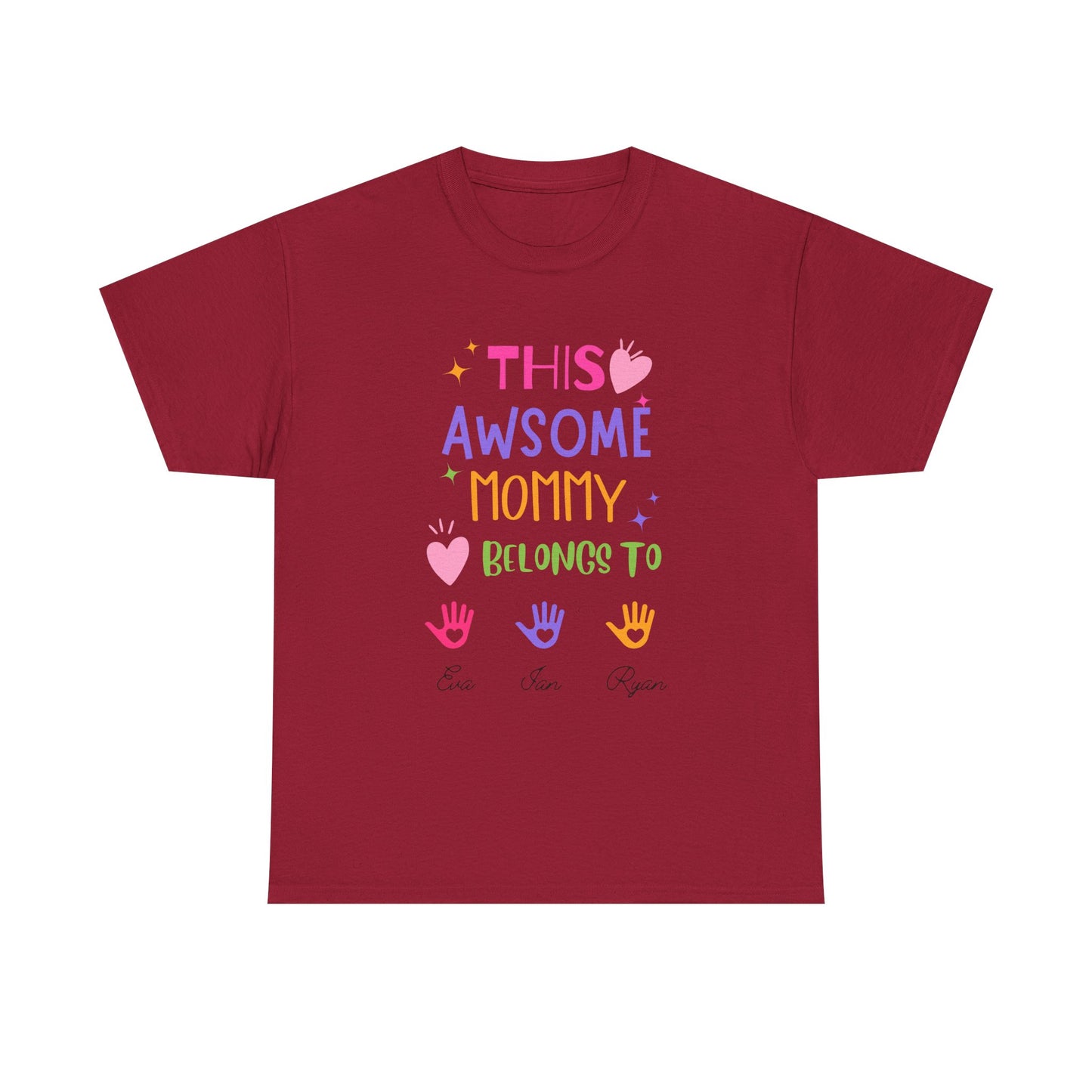 Family Love - This Awesome Mommy Belongs To Tee,MomLife,MomGifts,CustomizableTshirts,PersonalizedGifts,FamilyShirts,CuteMomShirts,MothersDayTshirtIdeas,UniqueMothersDayGifts,PersonalizedMothersDayGifts,GiftsForMom,MothersDayTshirt