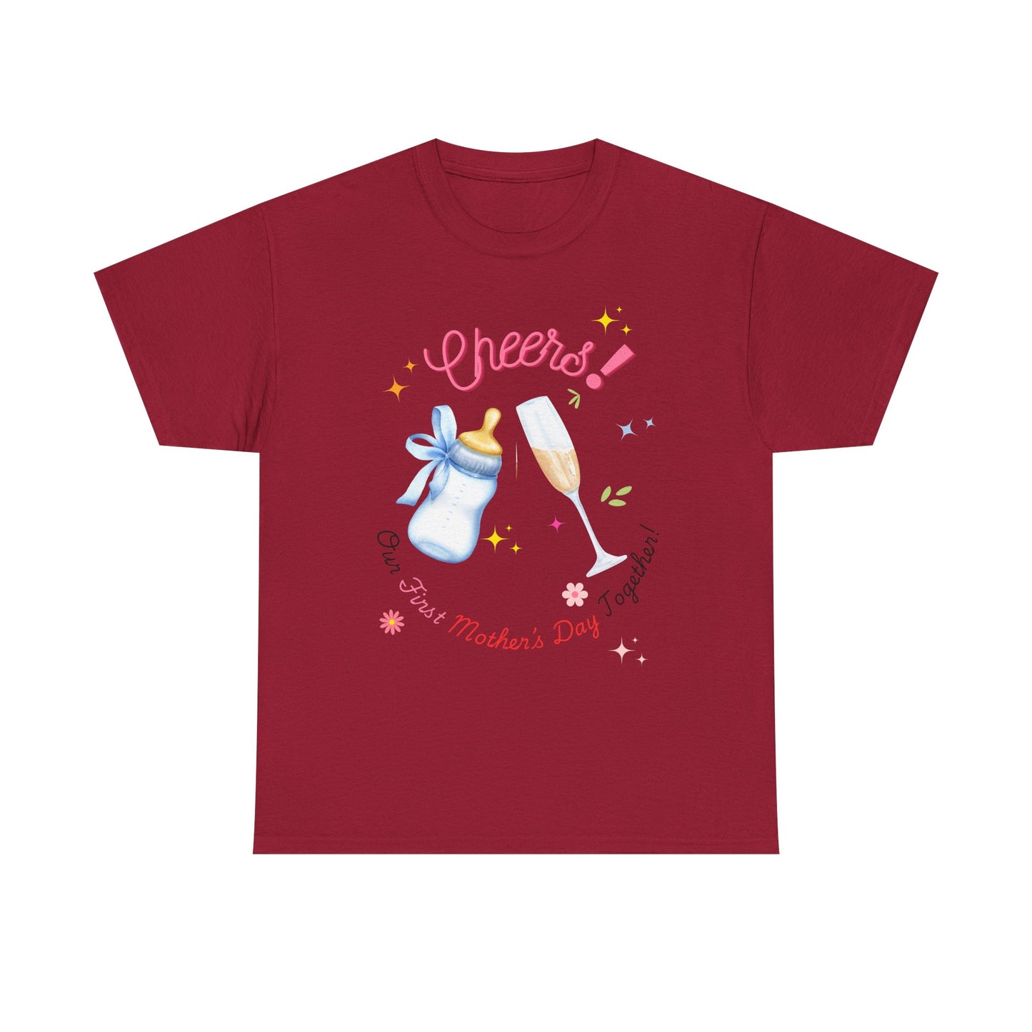 Cheers! First Mother's Day Tee, MothersDay,MothersDayGifts,HappyMothersDay,MomLife,NewMom,FirstMothersDay,NewMomLife,FirstTimeMom,ProudNewMom,FirstMothersDayGift,MomBoss,Mamahood,BlessedMom,MommyAndMe,MomStrong