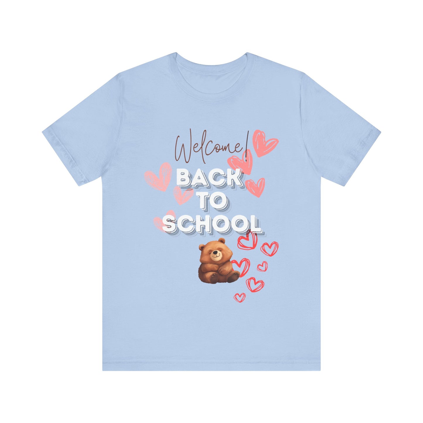 Welcome Back To School Girl Jersey Short Sleeve Tee