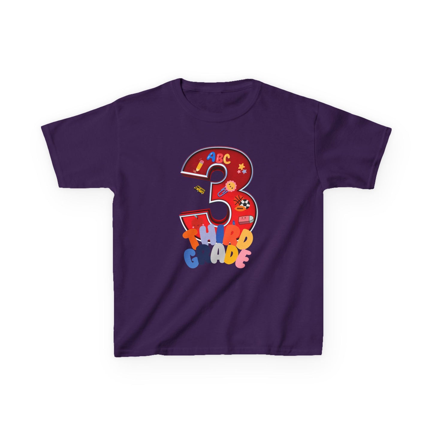 3rd Grade Heavy Cotton™ Tee,ThirdGrade,3rdGradeLife,BackToSchool,KidsSchoolShirts,ElementarySchool,ProudThirdGrader,ThirdGradeRocks,KidsFashion,HeavyCottonTee,DurableKidsClothes