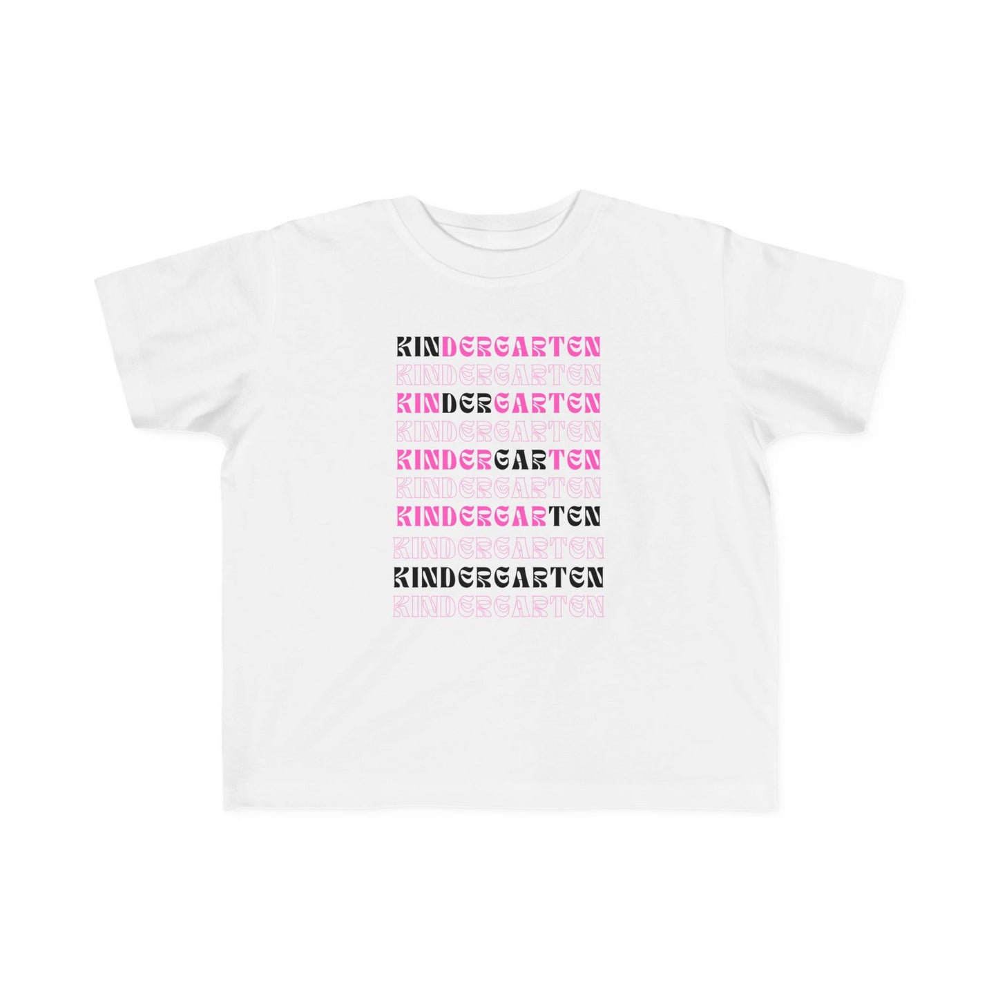 Kin-der-gar-ten Girl Toddler Fine Jersey Tee, Kindergarten Girl" Tee - A Tiny Titan in the Making, Kindergarten,KindergartenGirl,KidsShirts,BackToSchool,ToddlerFashion,KindergartenReady,FirstDayOfSchool,ProudKindergartenMom,CuteKidsClothes,