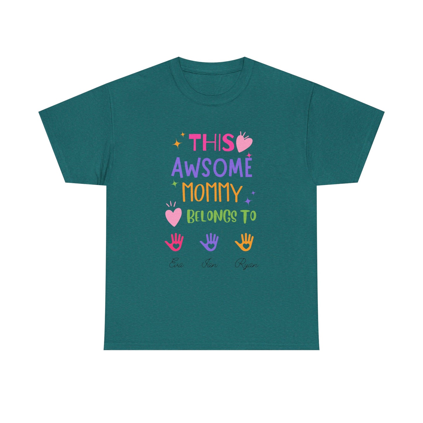 Family Love - This Awesome Mommy Belongs To Tee,MomLife,MomGifts,CustomizableTshirts,PersonalizedGifts,FamilyShirts,CuteMomShirts,MothersDayTshirtIdeas,UniqueMothersDayGifts,PersonalizedMothersDayGifts,GiftsForMom,MothersDayTshirt