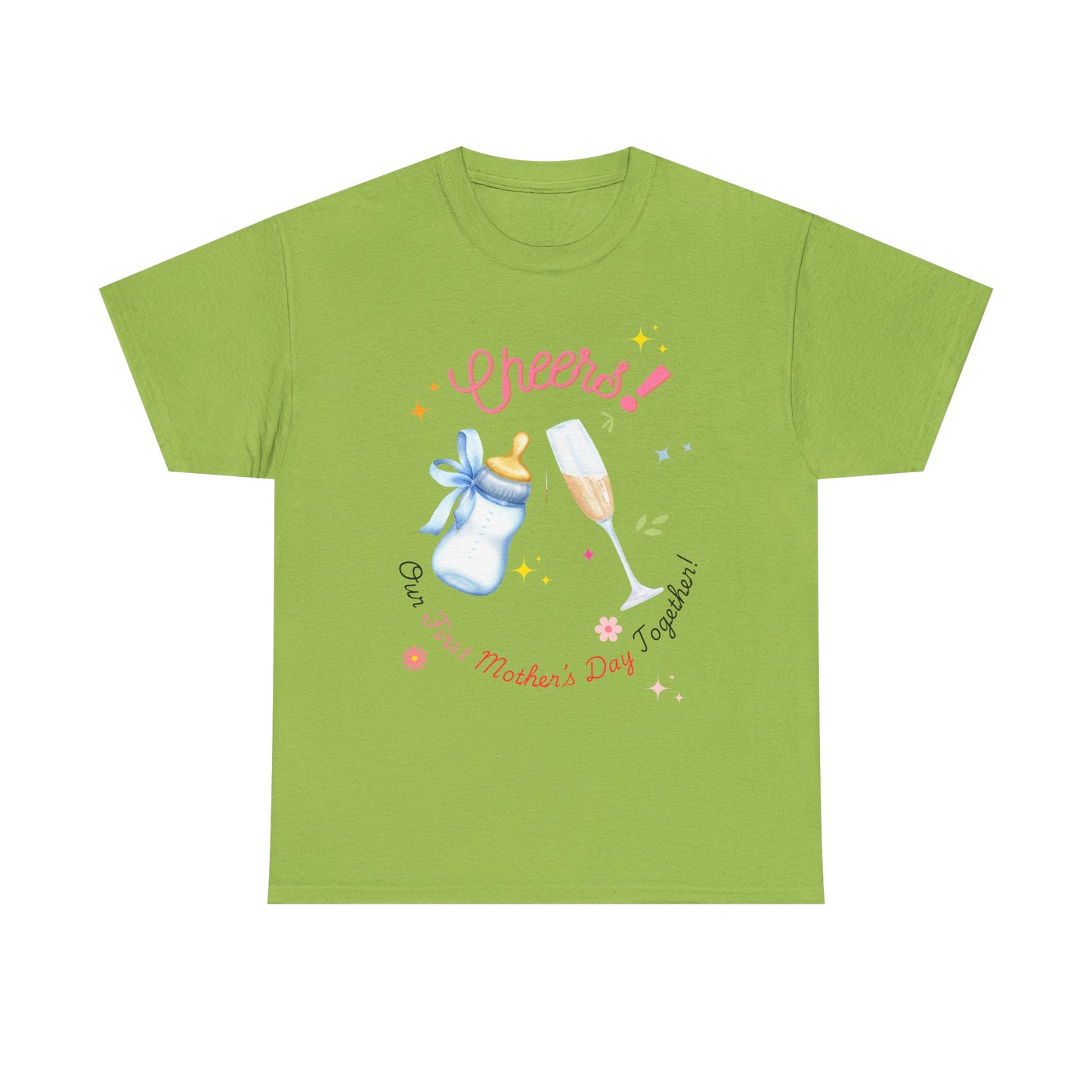Cheers! First Mother's Day Tee, MothersDay,MothersDayGifts,HappyMothersDay,MomLife,NewMom,FirstMothersDay,NewMomLife,FirstTimeMom,ProudNewMom,FirstMothersDayGift,MomBoss,Mamahood,BlessedMom,MommyAndMe,MomStrong