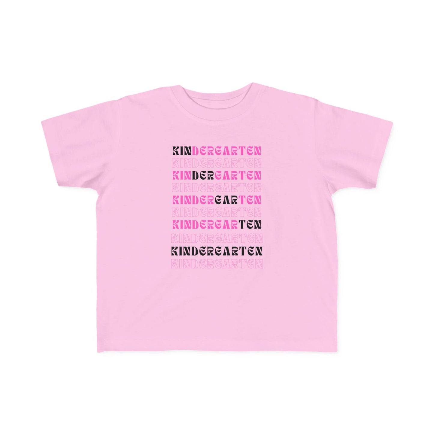 Kin-der-gar-ten Girl Toddler Fine Jersey Tee, Kindergarten Girl" Tee - A Tiny Titan in the Making, Kindergarten,KindergartenGirl,KidsShirts,BackToSchool,ToddlerFashion,KindergartenReady,FirstDayOfSchool,ProudKindergartenMom,CuteKidsClothes,