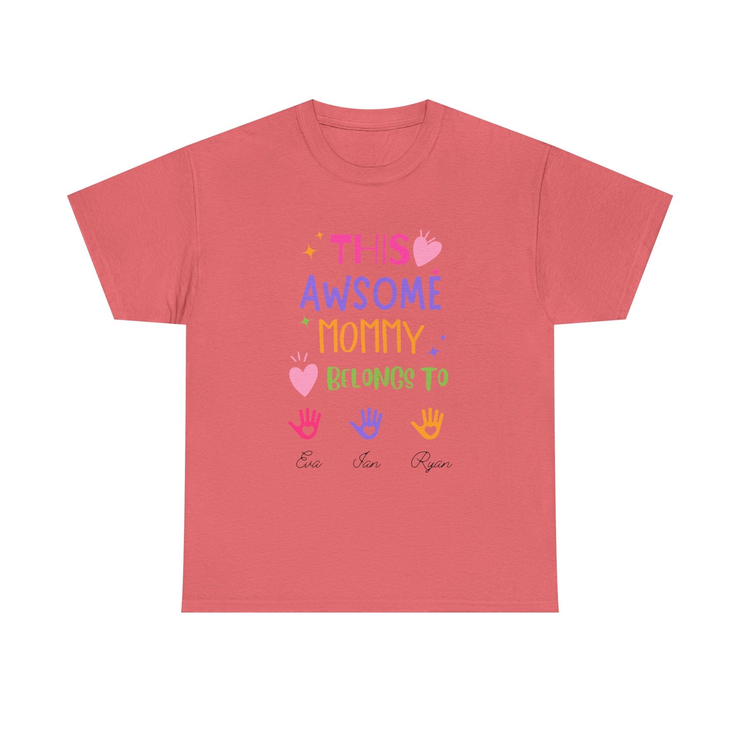 Family Love - This Awesome Mommy Belongs To Tee,MomLife,MomGifts,CustomizableTshirts,PersonalizedGifts,FamilyShirts,CuteMomShirts,MothersDayTshirtIdeas,UniqueMothersDayGifts,PersonalizedMothersDayGifts,GiftsForMom,MothersDayTshirt
