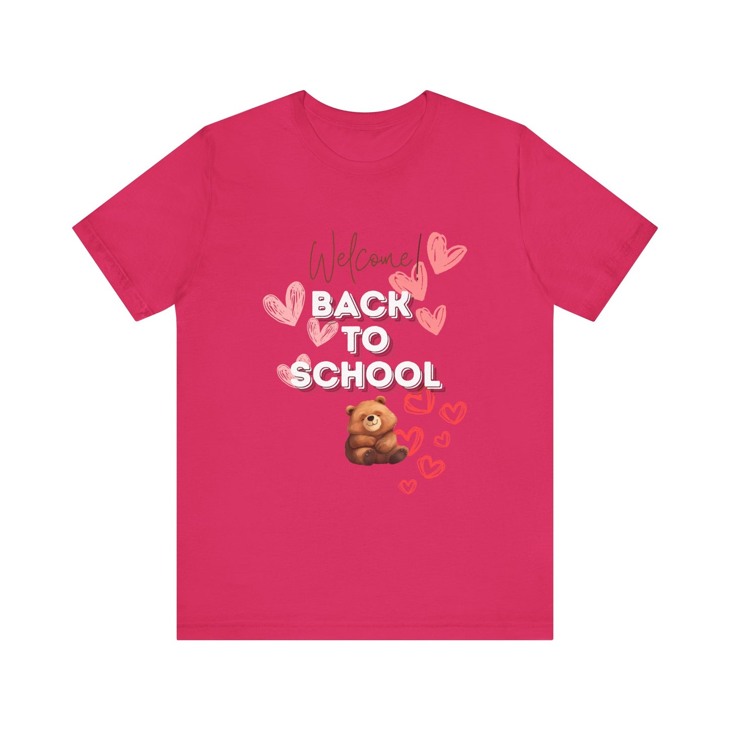 Welcome Back To School Girl Jersey Short Sleeve Tee