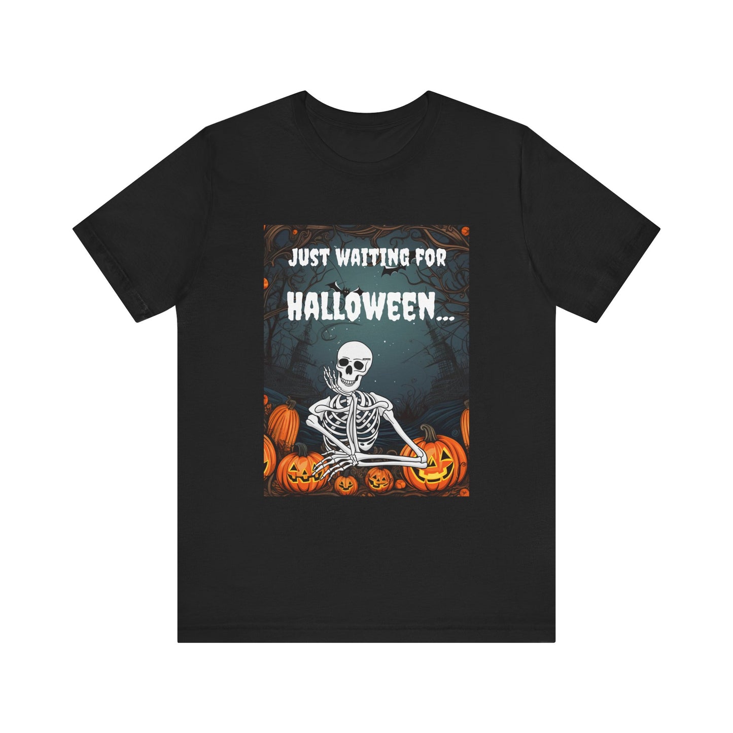 Just Waiting For Halloween Funny Unisex Jersey Short Sleeve Tee