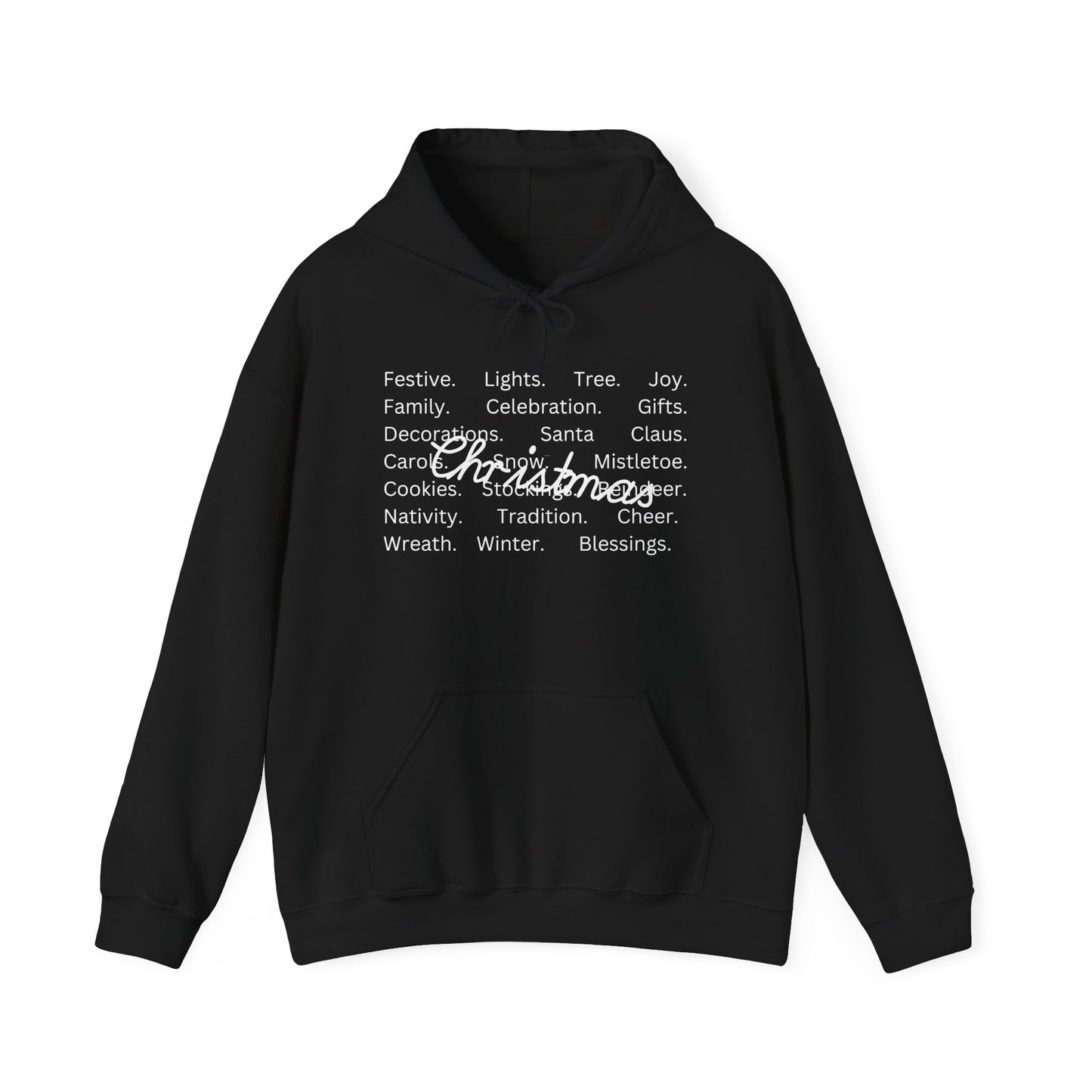 Comfort Colors Christmas Words Hoodie, Christmas Squad Tee, Christmas Vibe Tee, Christmas Outfit, Xmas Holiday Hoodie, Family Christmas Pjs, Hooded Sweatshirt