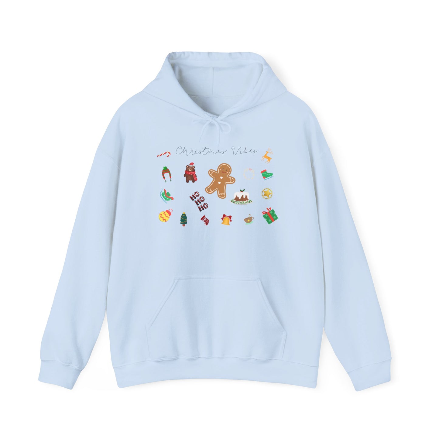 Christmas Vibes Sweatshirt, Merry Christmas, Christmas RETRO Outfit Hooded Sweatshirt