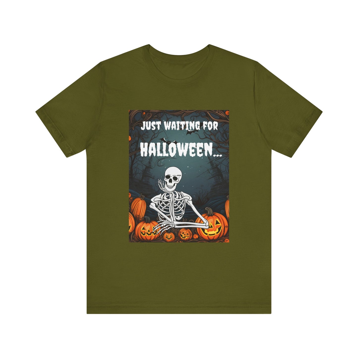Just Waiting For Halloween Funny Unisex Jersey Short Sleeve Tee
