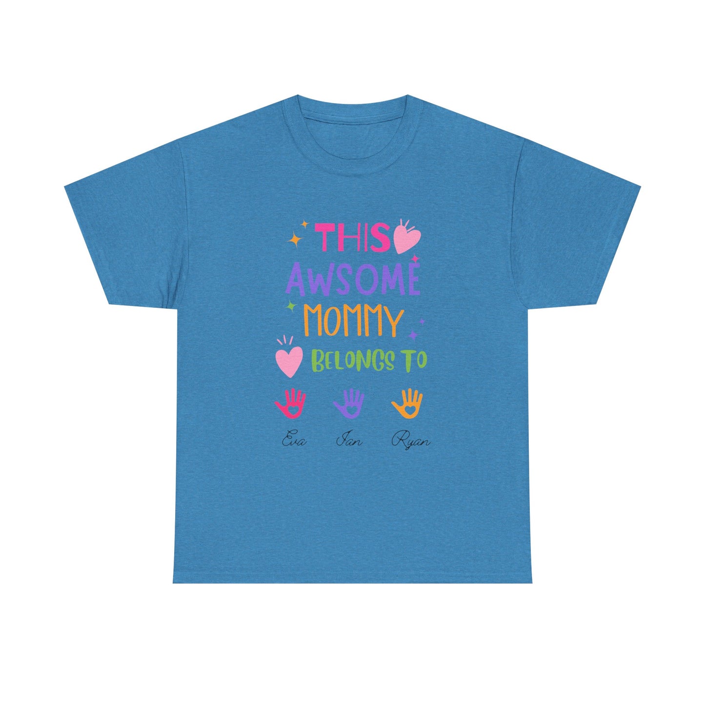 Family Love - This Awesome Mommy Belongs To Tee,MomLife,MomGifts,CustomizableTshirts,PersonalizedGifts,FamilyShirts,CuteMomShirts,MothersDayTshirtIdeas,UniqueMothersDayGifts,PersonalizedMothersDayGifts,GiftsForMom,MothersDayTshirt