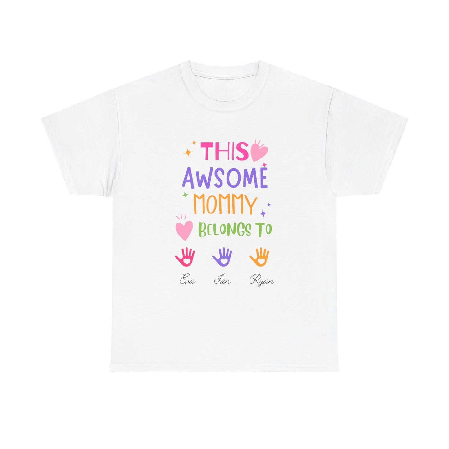 Family Love - This Awesome Mommy Belongs To Tee,MomLife,MomGifts,CustomizableTshirts,PersonalizedGifts,FamilyShirts,CuteMomShirts,MothersDayTshirtIdeas,UniqueMothersDayGifts,PersonalizedMothersDayGifts,GiftsForMom,MothersDayTshirt