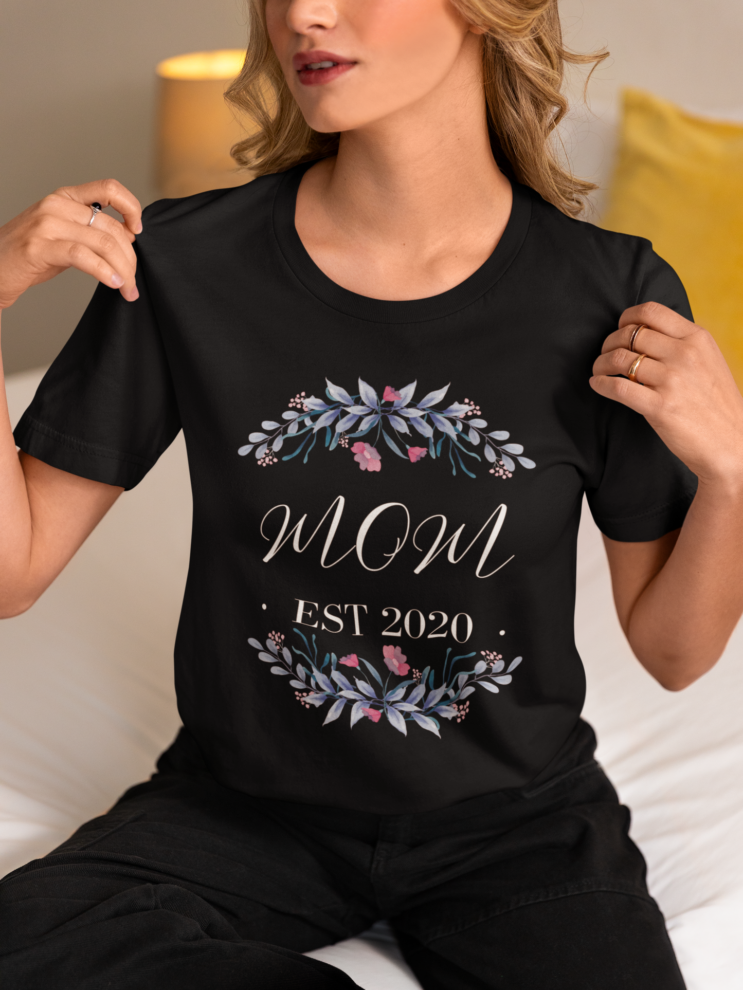 Floral Mom EST 2020 Tee- Mother's Day Gift