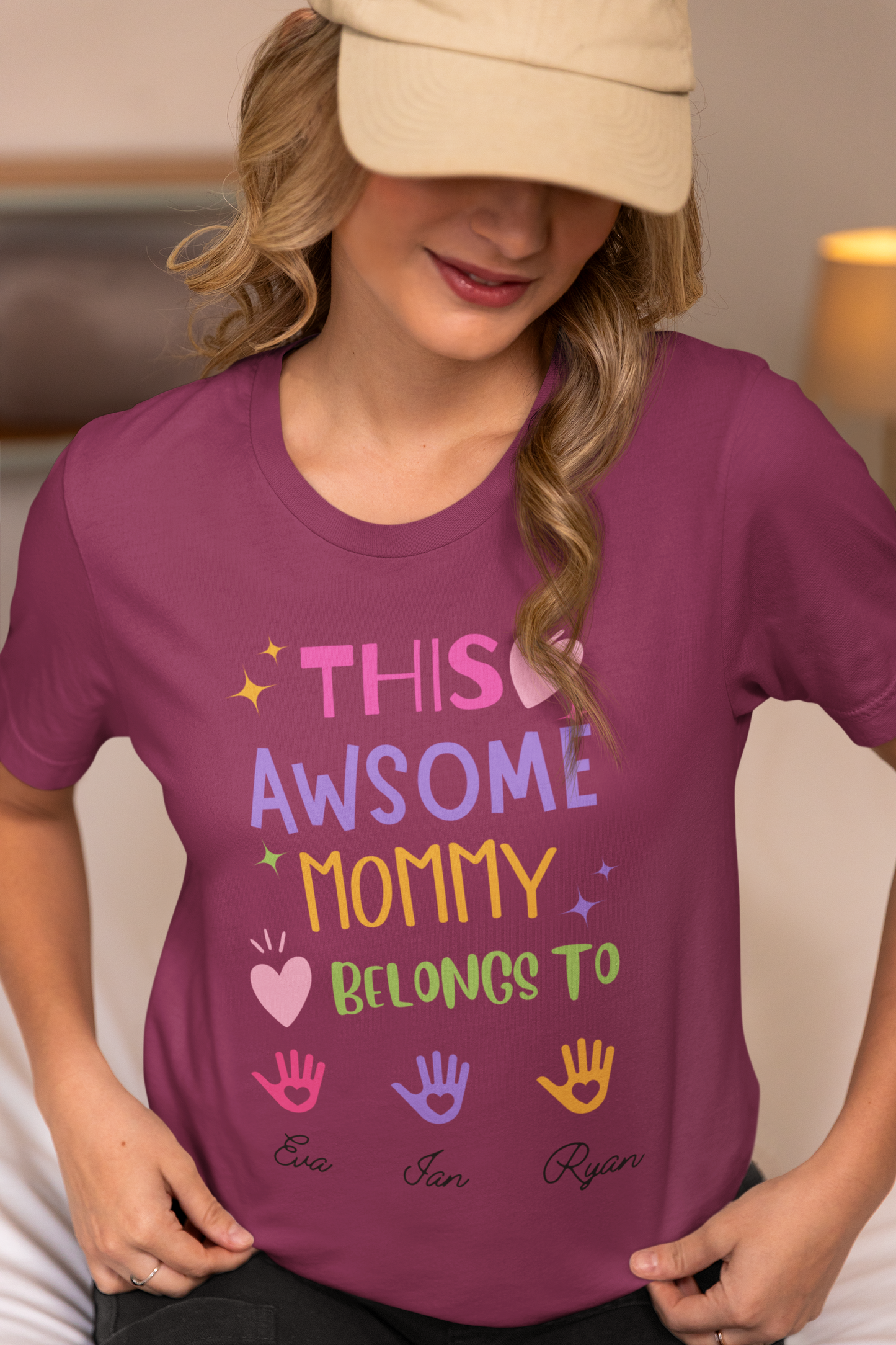 Family Love - This Awesome Mommy Belongs To Tee,MomLife,MomGifts,CustomizableTshirts,PersonalizedGifts,FamilyShirts,CuteMomShirts,MothersDayTshirtIdeas,UniqueMothersDayGifts,PersonalizedMothersDayGifts,GiftsForMom,MothersDayTshirt