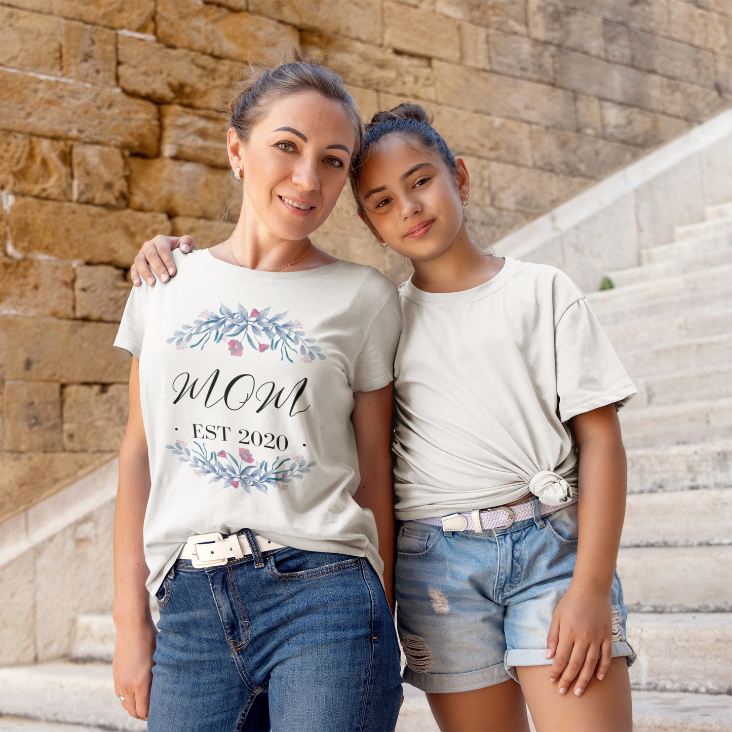 Floral Mom EST 2020 Tee- Mother's Day Gift