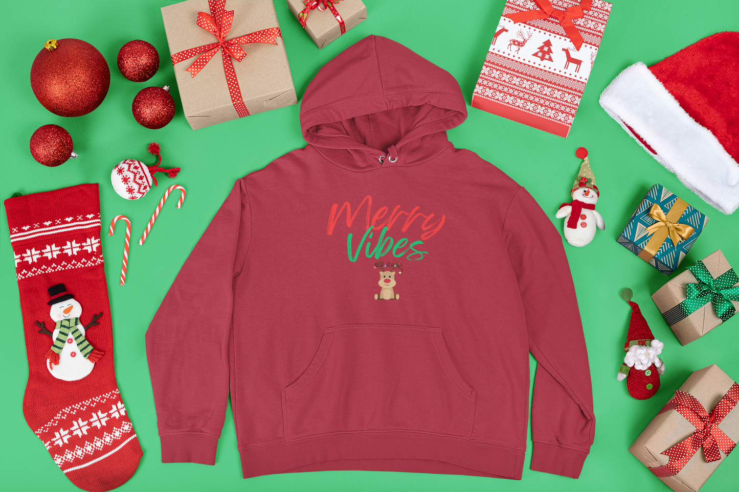 Merry Vibes Hoodie, Merry Vibes Sweatshirt, Christmas Family, Christmas Women, Funny Christmas Sweater, Christmas Vibe, Merry Christmas Hooded Sweatshirt