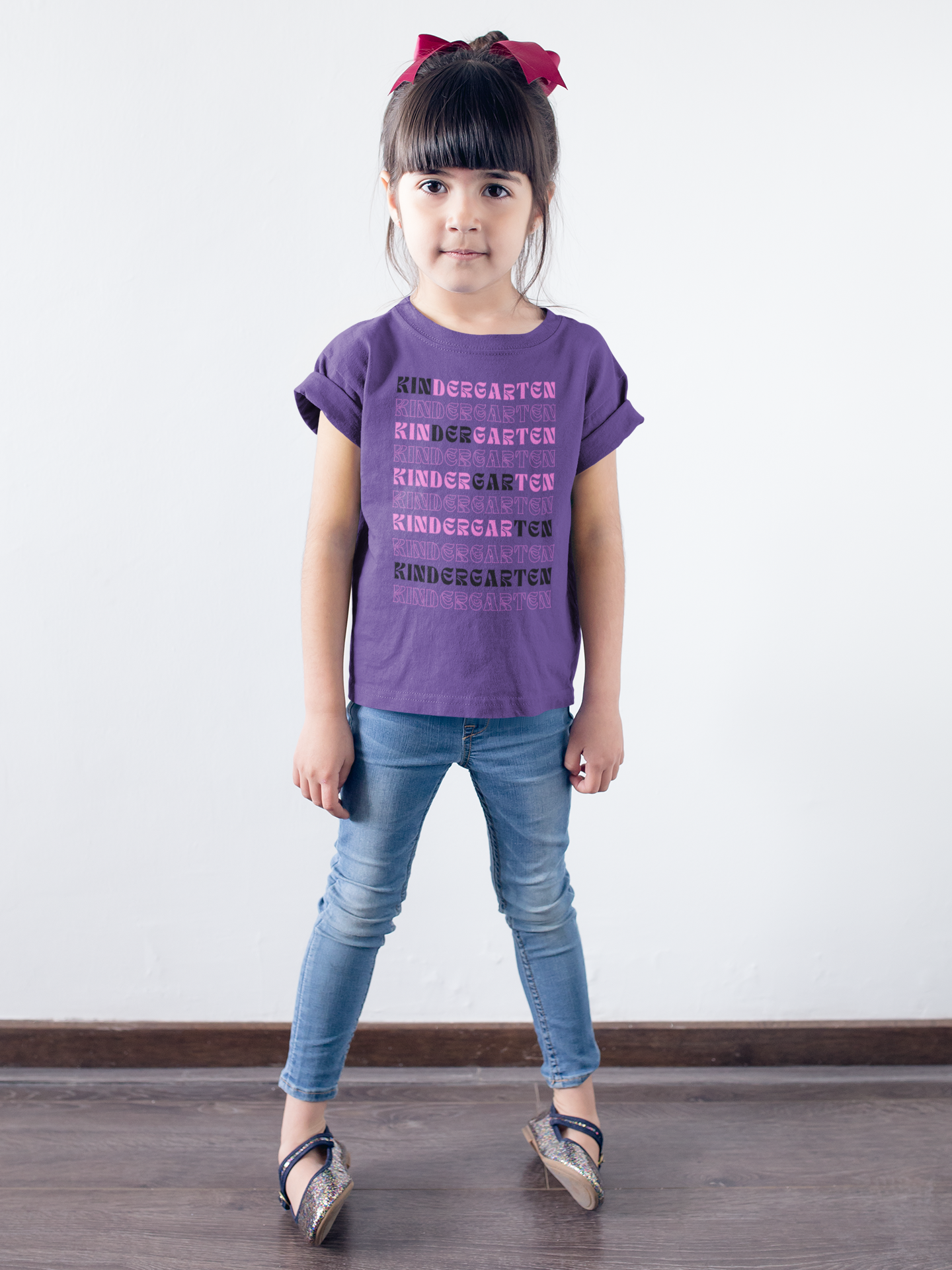 Kin-der-gar-ten Girl Toddler Fine Jersey Tee, Kindergarten Girl" Tee - A Tiny Titan in the Making, Kindergarten,KindergartenGirl,KidsShirts,BackToSchool,ToddlerFashion,KindergartenReady,FirstDayOfSchool,ProudKindergartenMom,CuteKidsClothes,