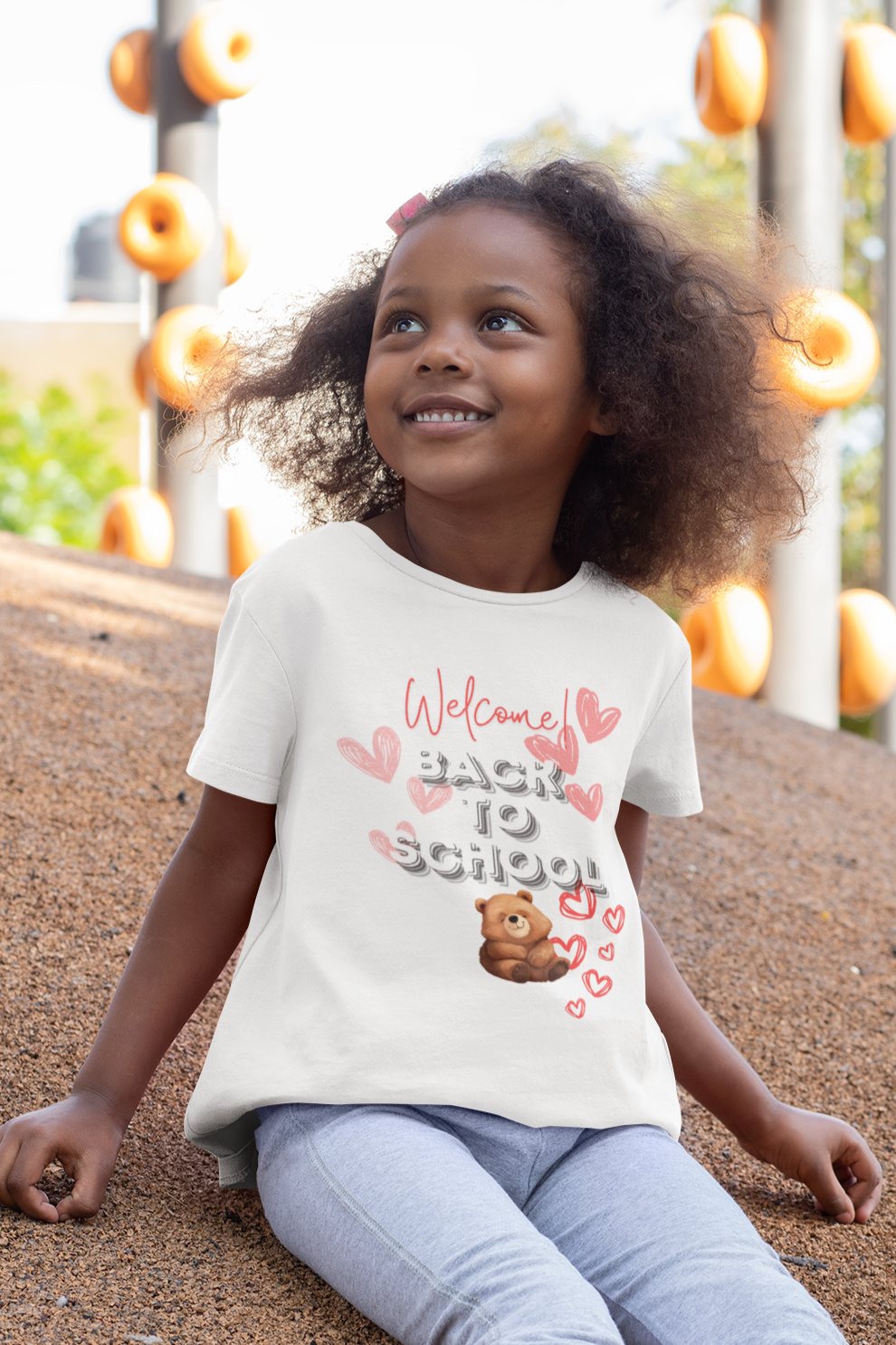 Welcome Back To School Girl Jersey Short Sleeve Tee