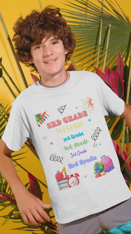 Third Grade  Short Sleeve Tee- Back To School or Graduation Tee